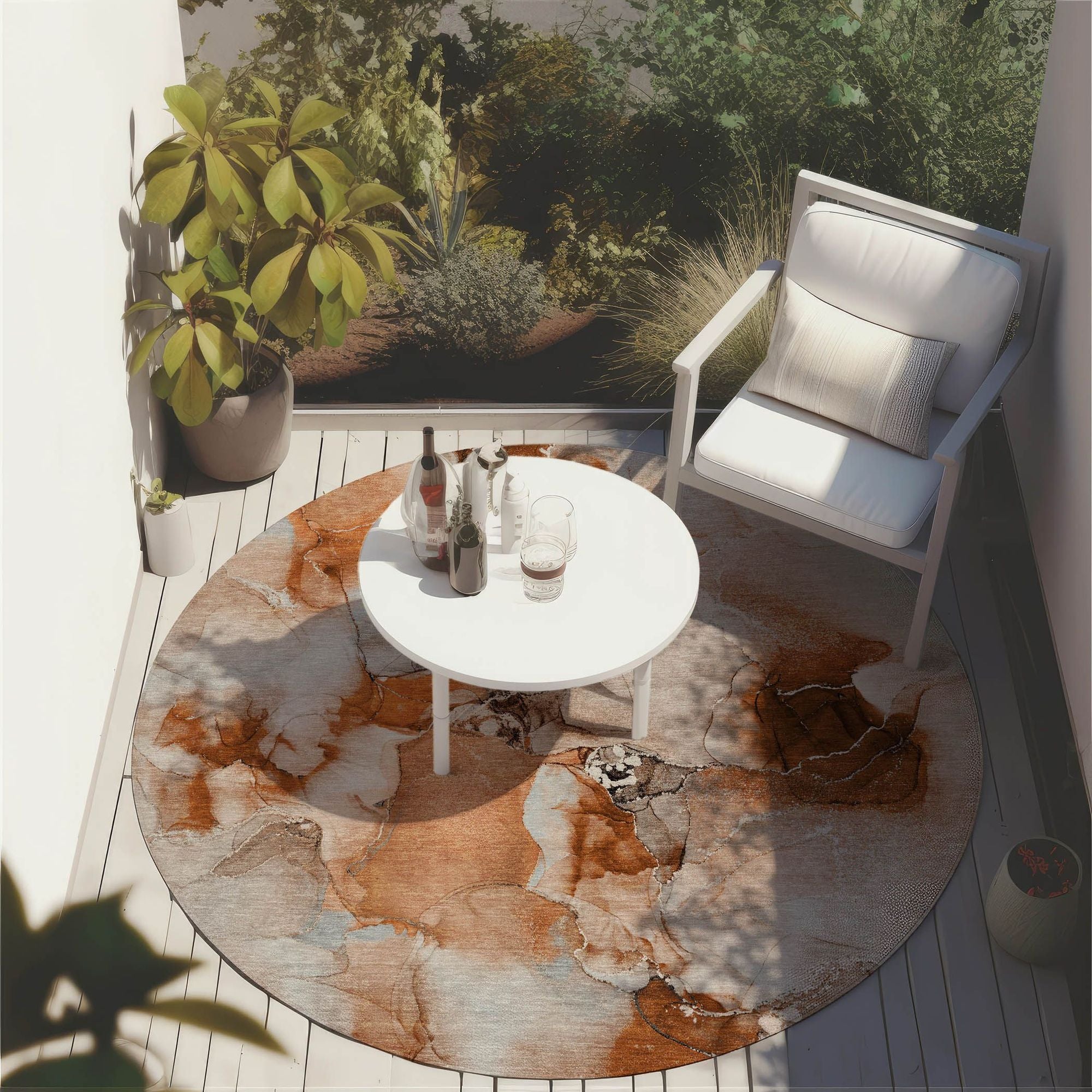 Machine Made ACN526 Paprika Orange Rugs 