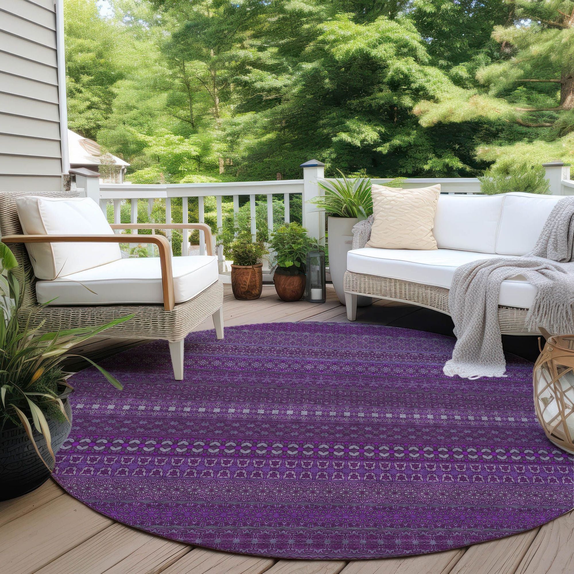 Machine Made ACN527 Eggplant Purple Rugs 