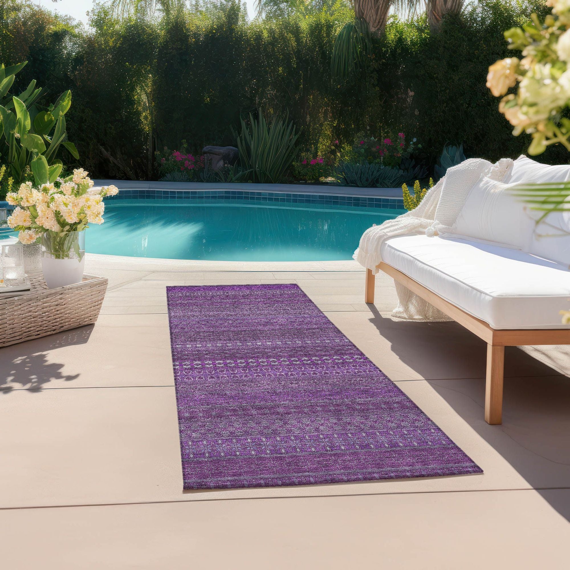 Machine Made ACN527 Eggplant Purple Rugs 