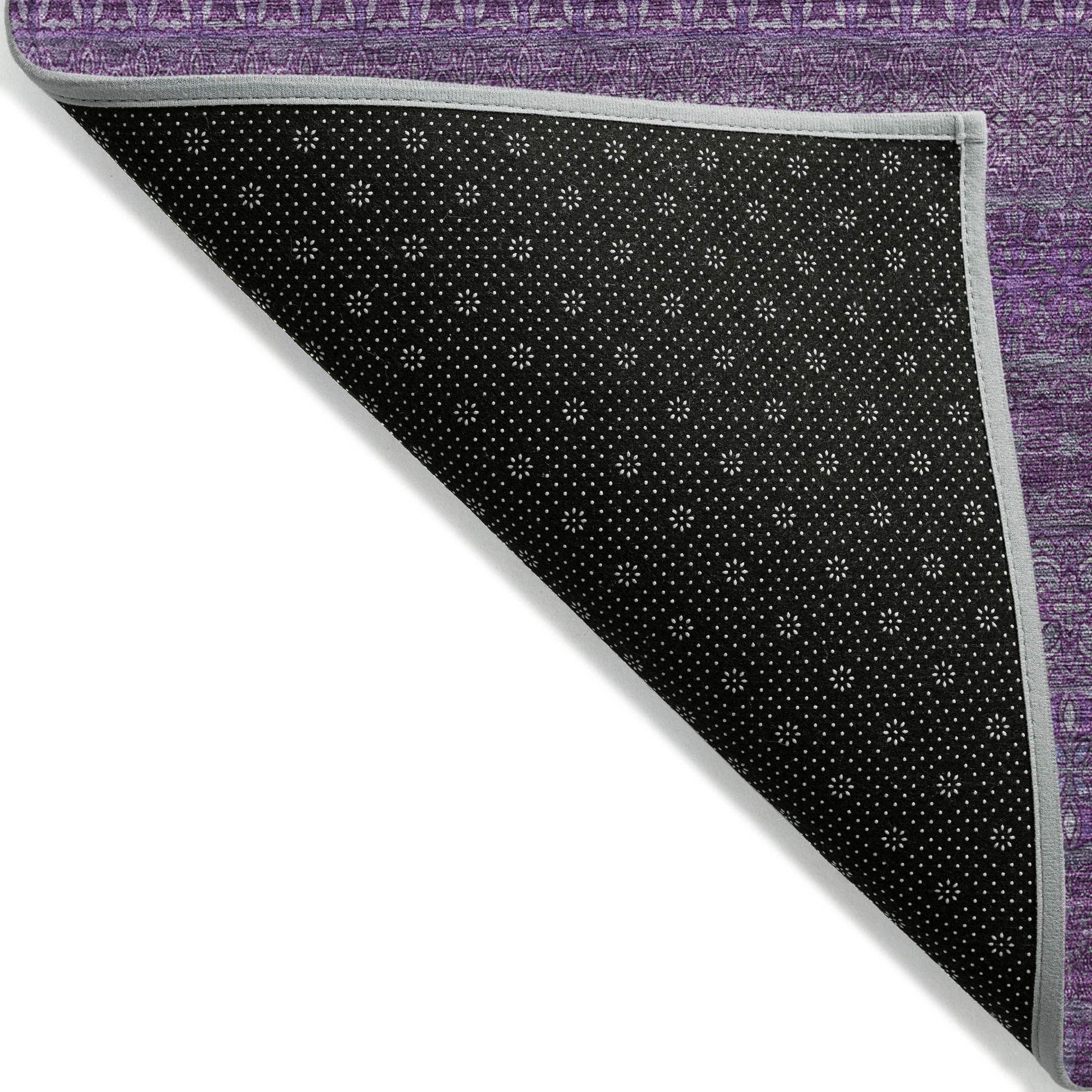 Machine Made ACN527 Eggplant Purple Rugs 