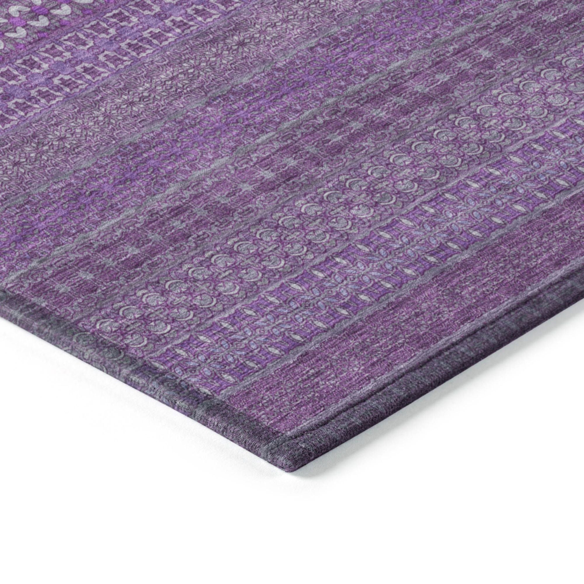 Machine Made ACN527 Eggplant Purple Rugs 