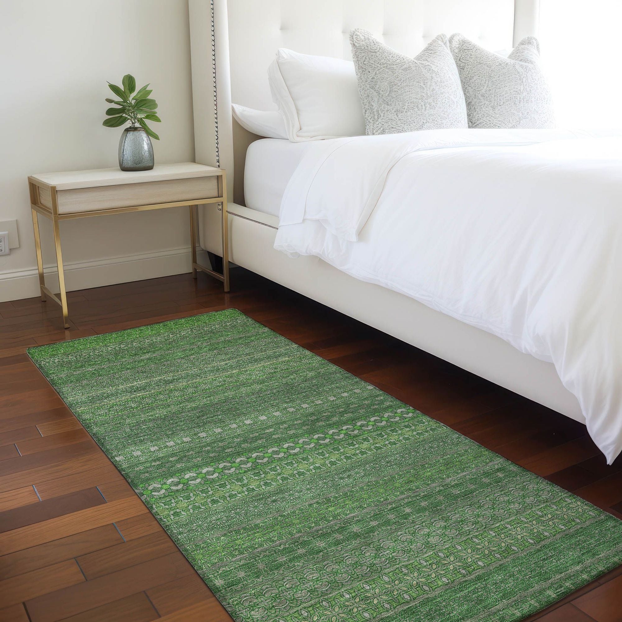 Machine Made ACN527 Fern Green Rugs 