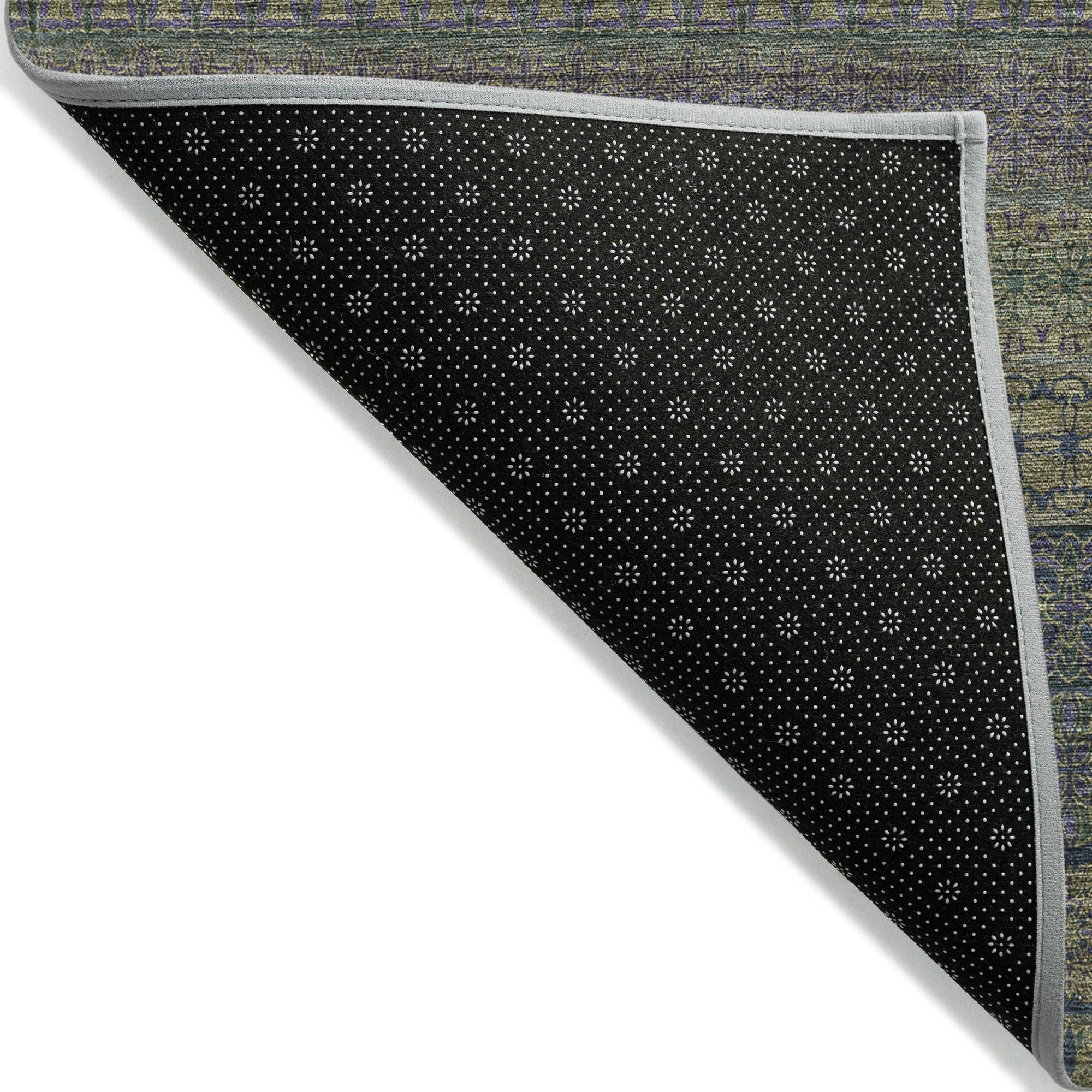 Machine Made ACN527 Olive Green Rugs 