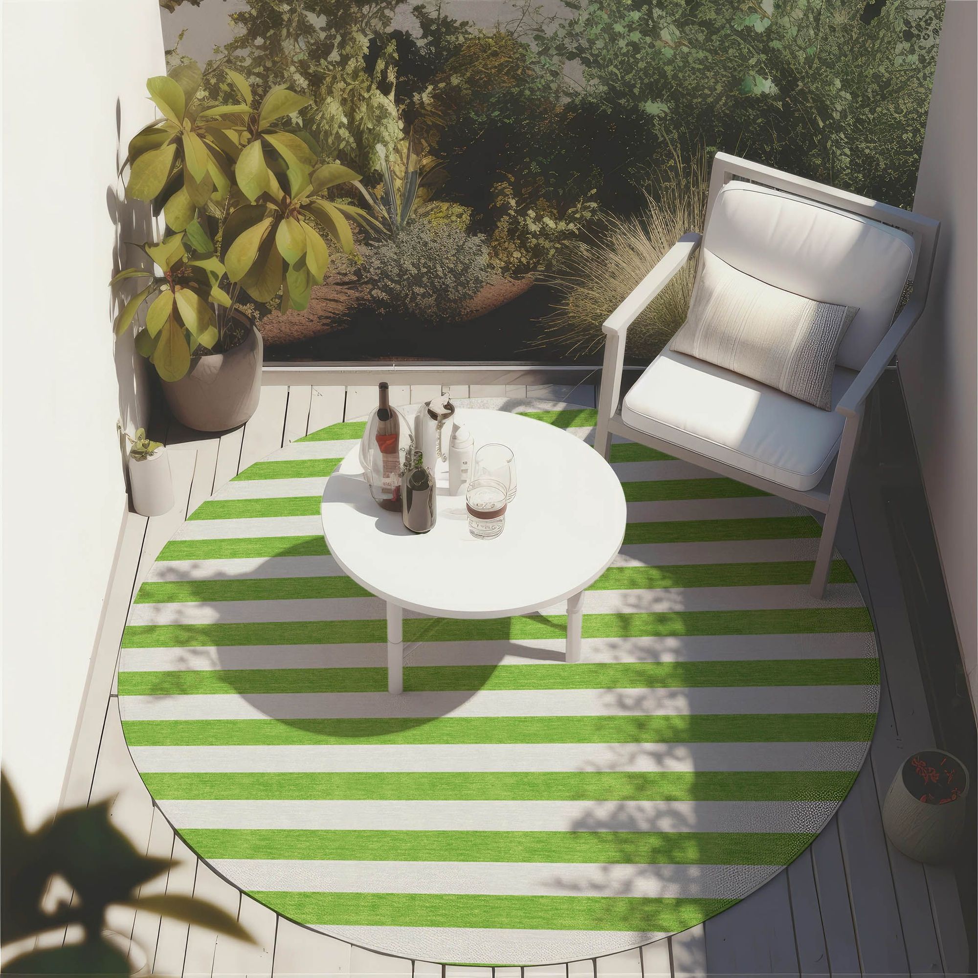 Machine Made ACN528 Lime Green Rugs 