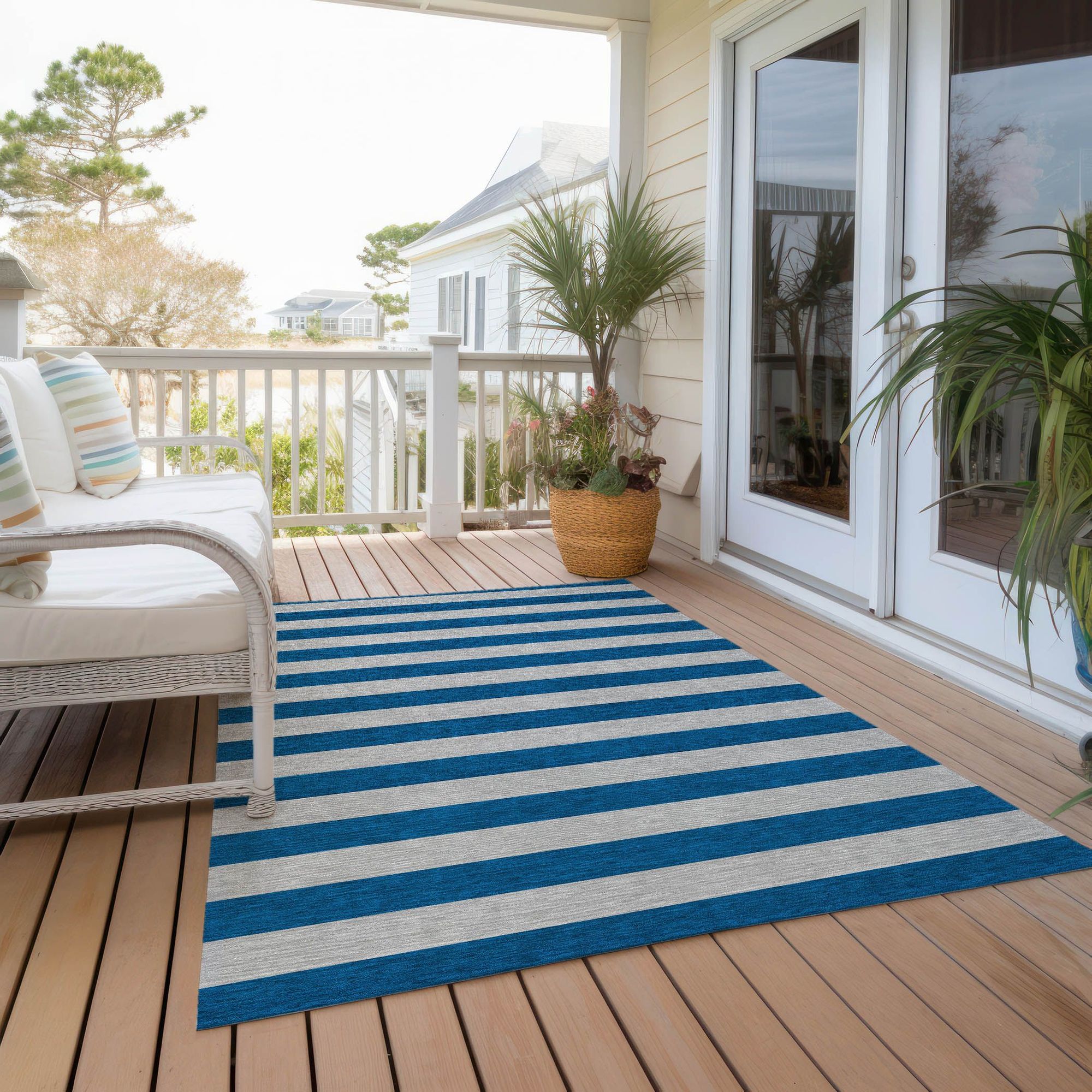 Machine Made ACN530 Blue  Rugs 