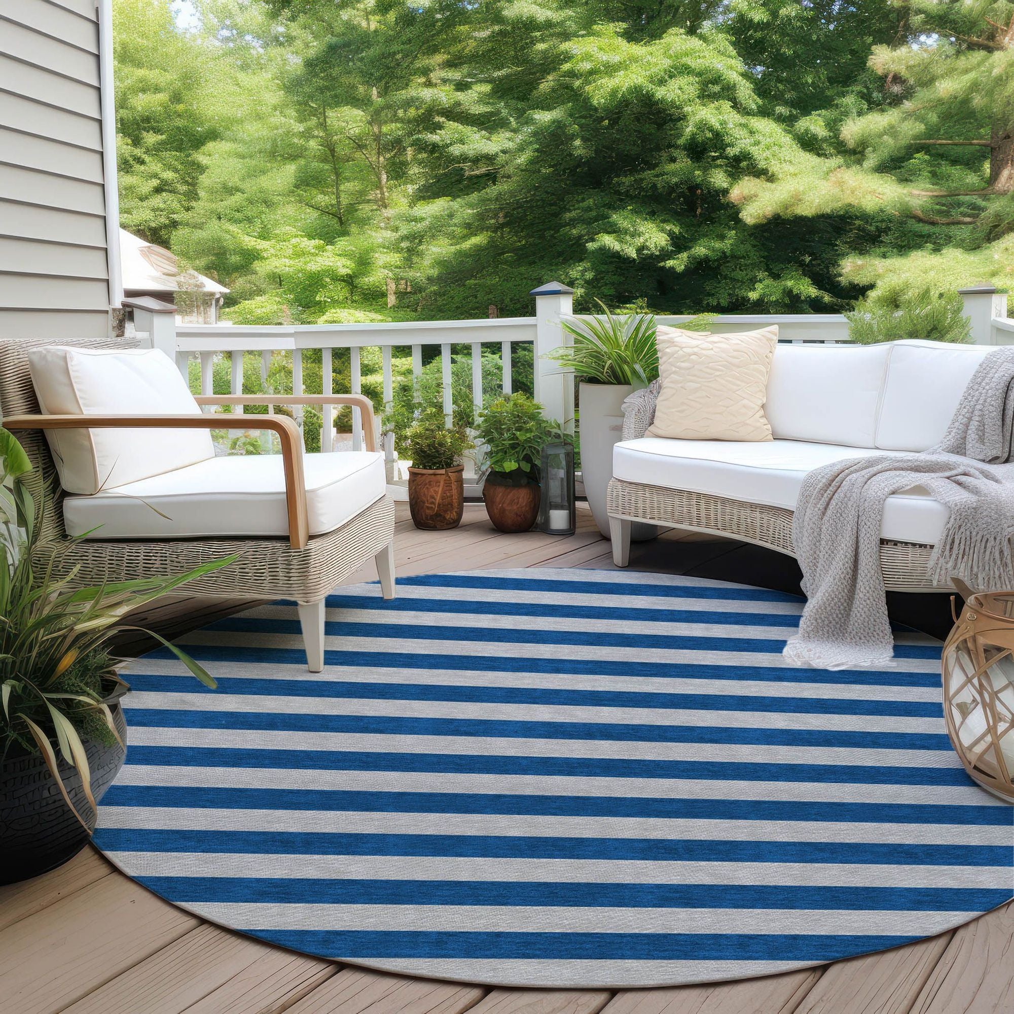Machine Made ACN530 Blue  Rugs 