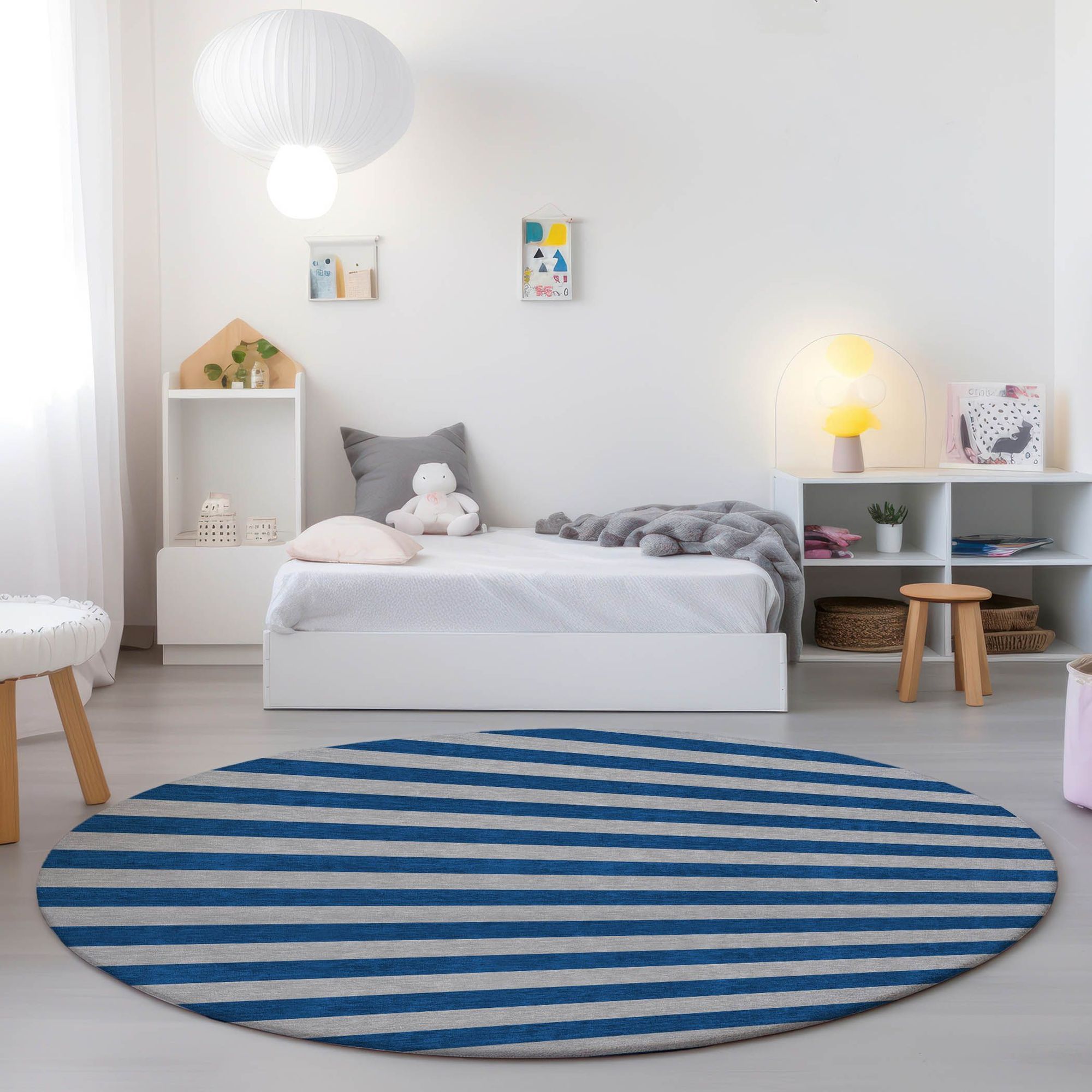 Machine Made ACN530 Blue  Rugs 