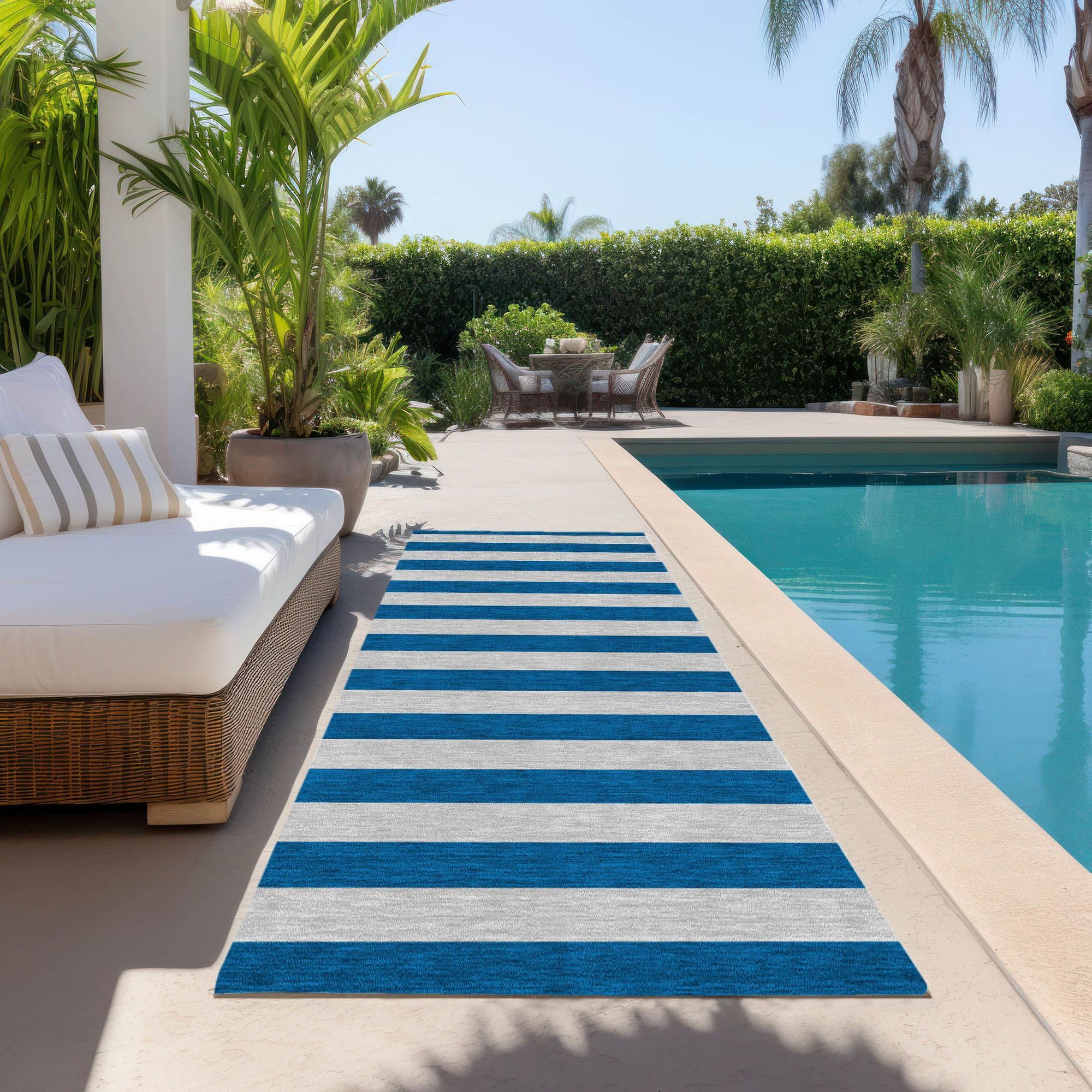 Machine Made ACN530 Blue  Rugs 