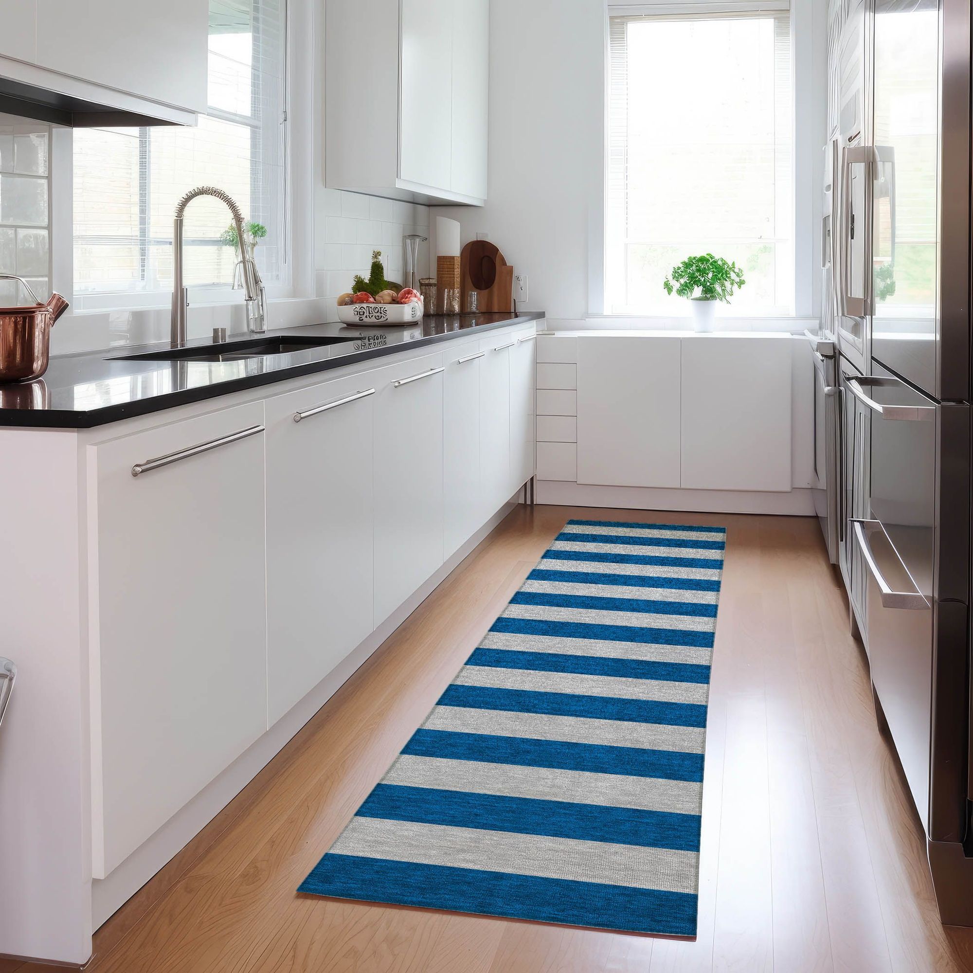 Machine Made ACN530 Blue  Rugs 