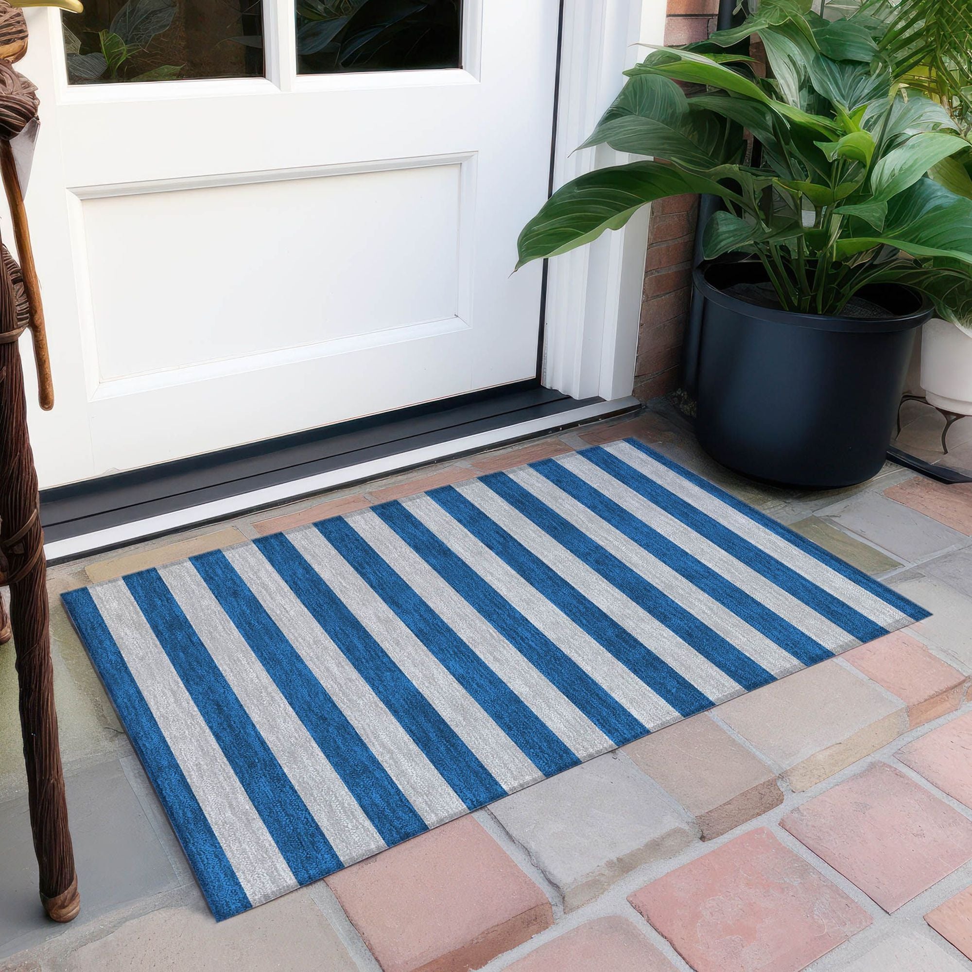 Machine Made ACN530 Blue  Rugs 