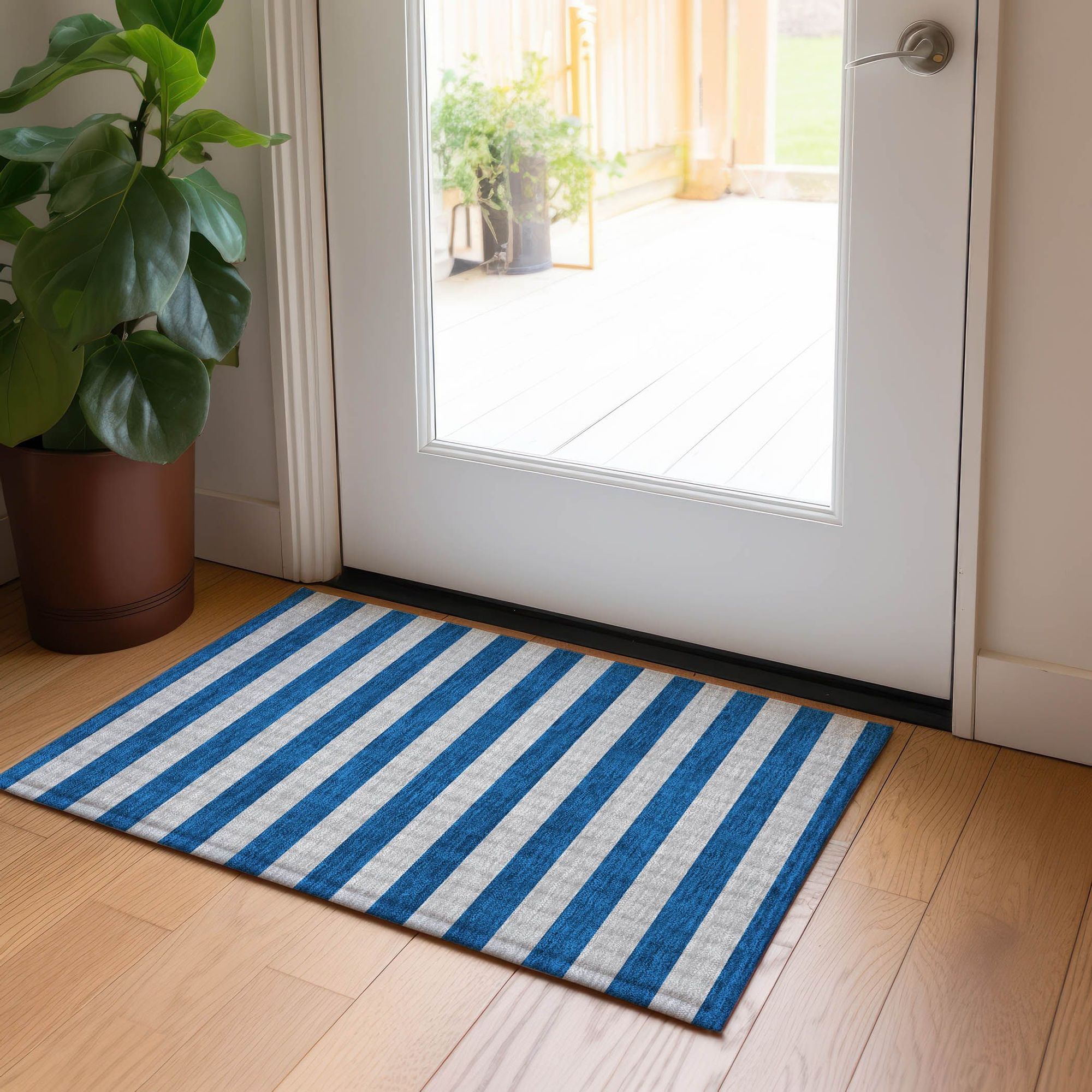 Machine Made ACN530 Blue  Rugs 
