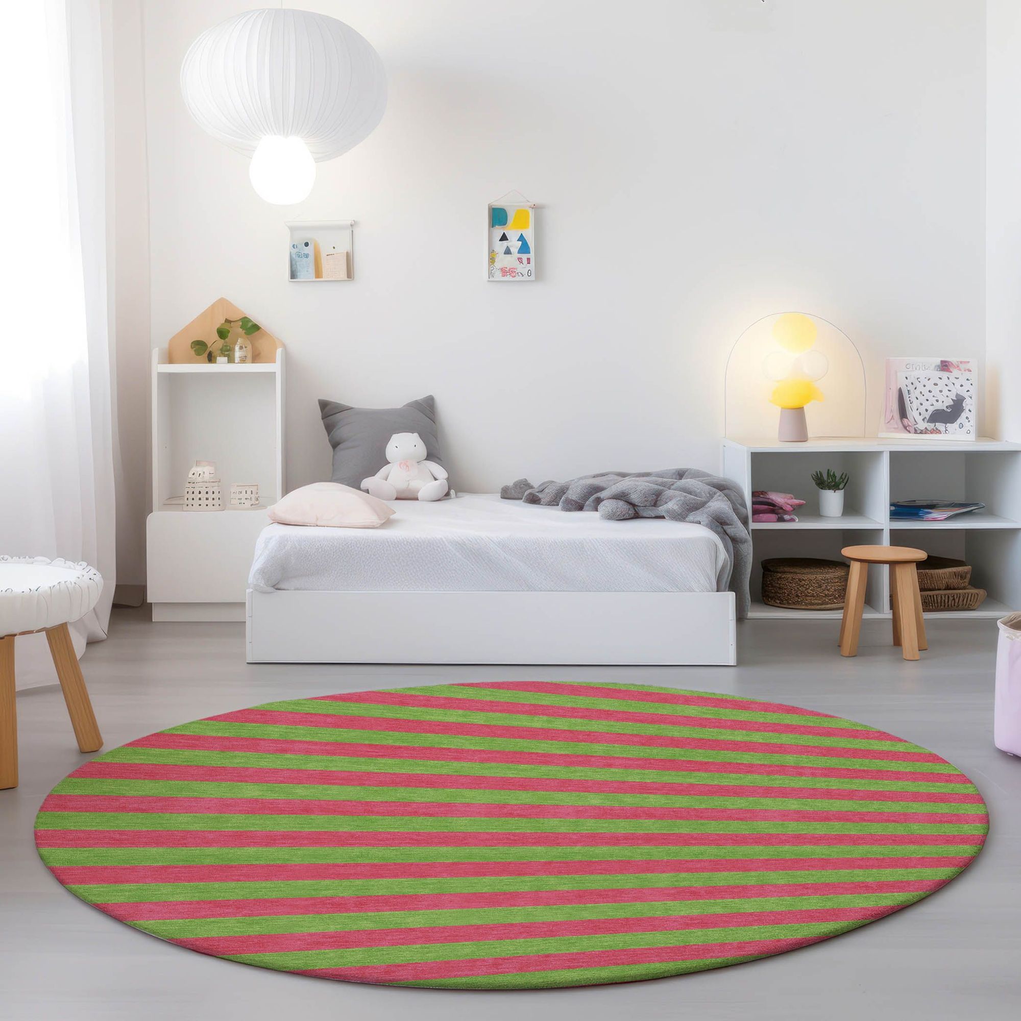 Machine Made ACN530 Blush Pink Rugs 