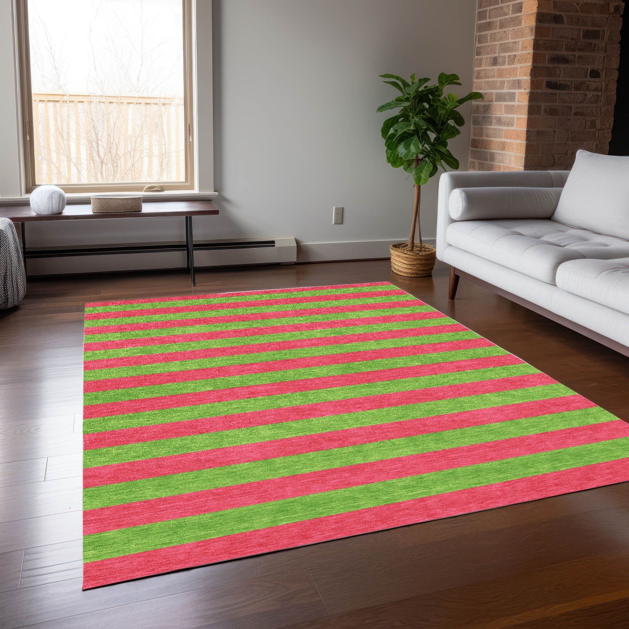Machine Made ACN530 Blush Pink Rugs 