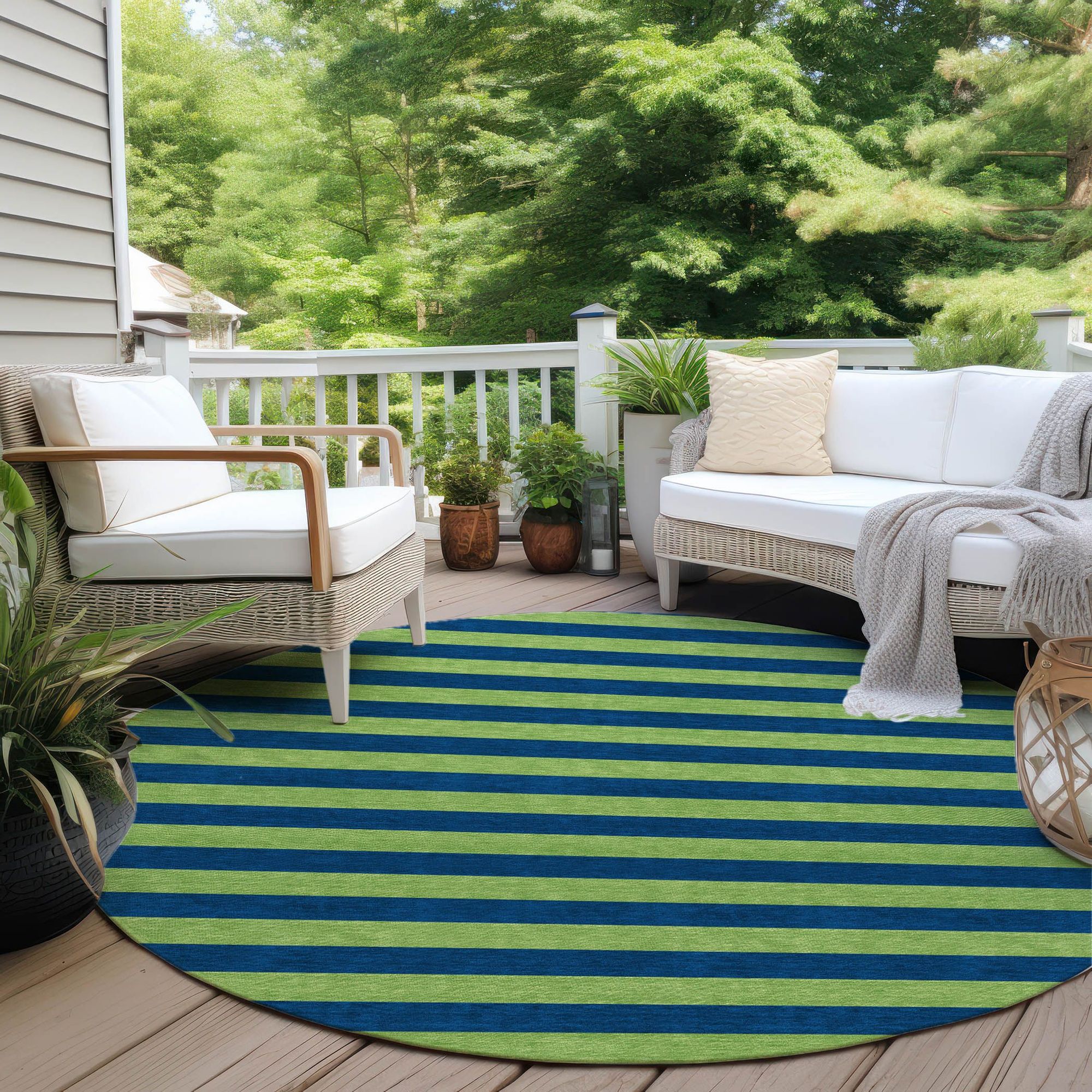 Machine Made ACN530 Navy Blue Rugs 
