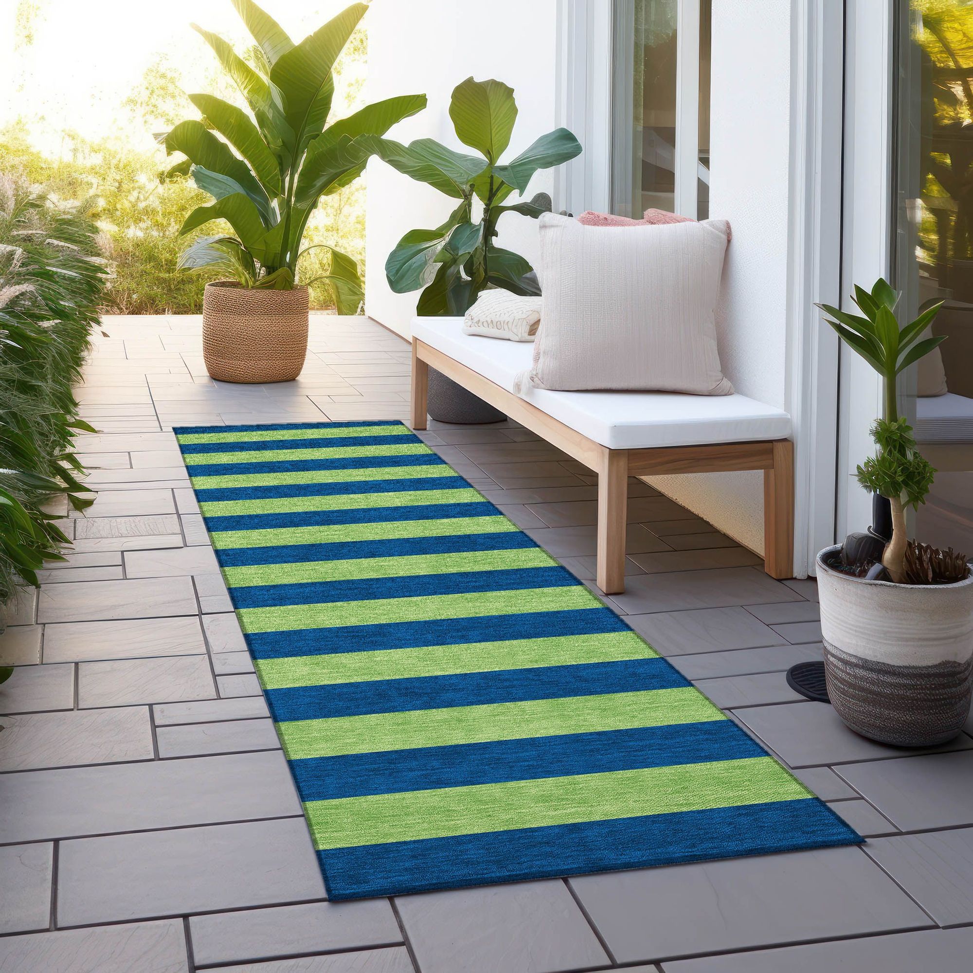 Machine Made ACN530 Navy Blue Rugs 