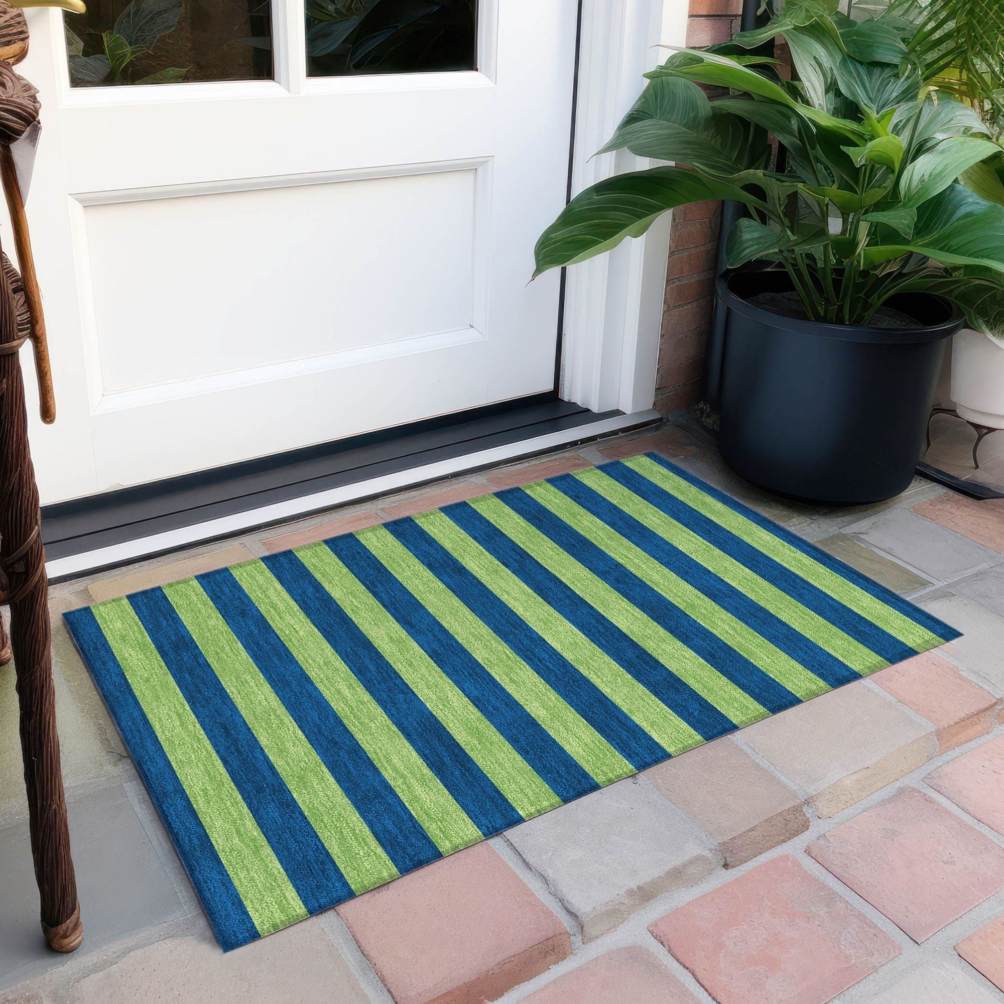 Machine Made ACN530 Navy Blue Rugs 