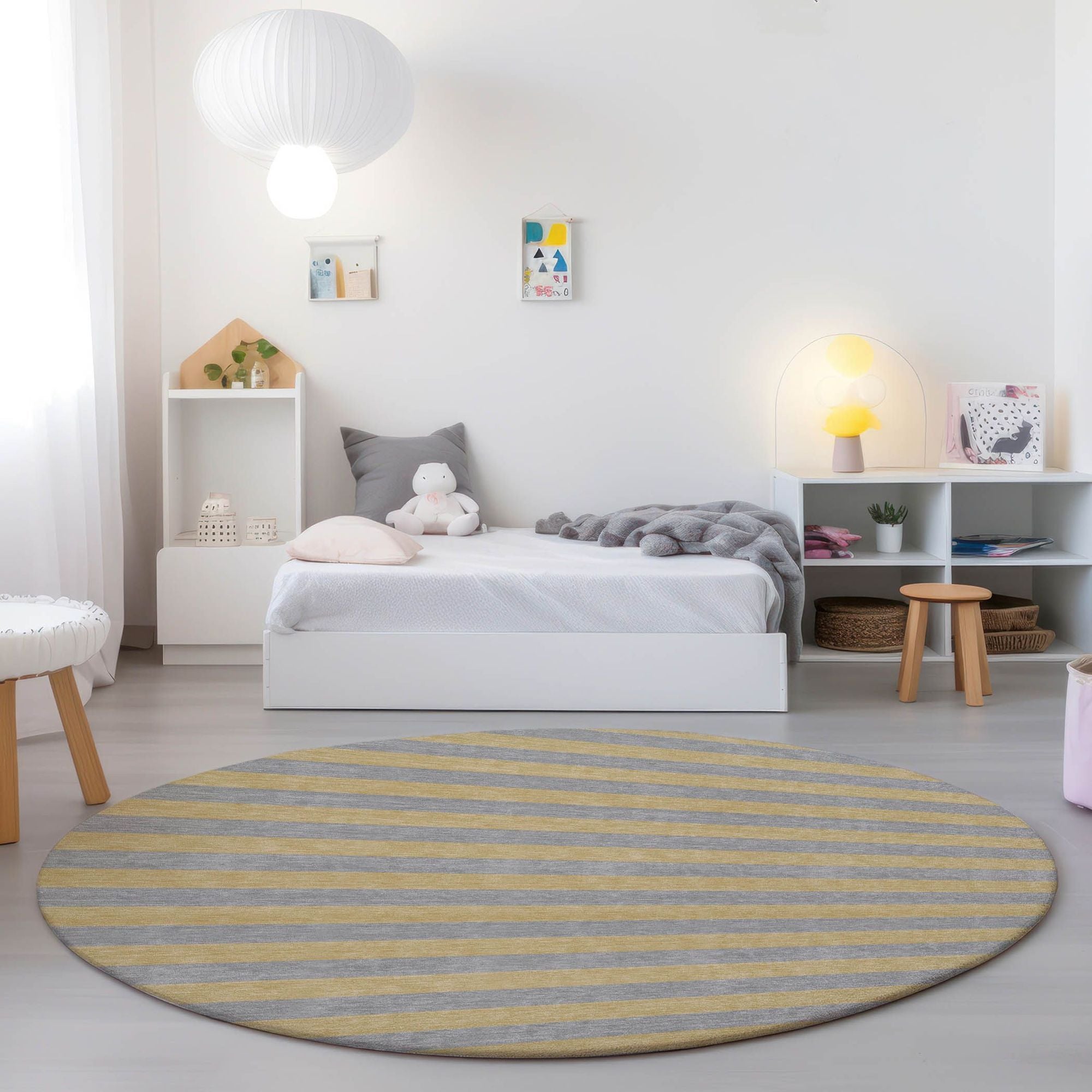 Machine Made ACN530 Silver Gray Rugs 