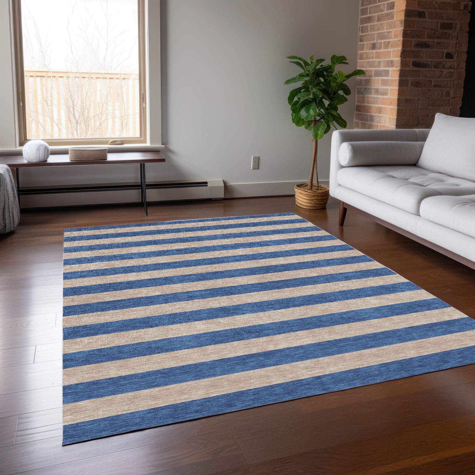 Machine Made ACN530 Tan Brown Rugs 