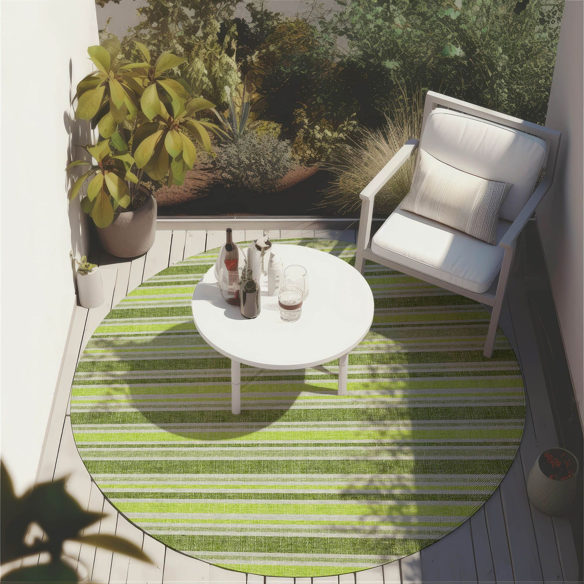 Machine Made ACN531 Fern Green Rugs 