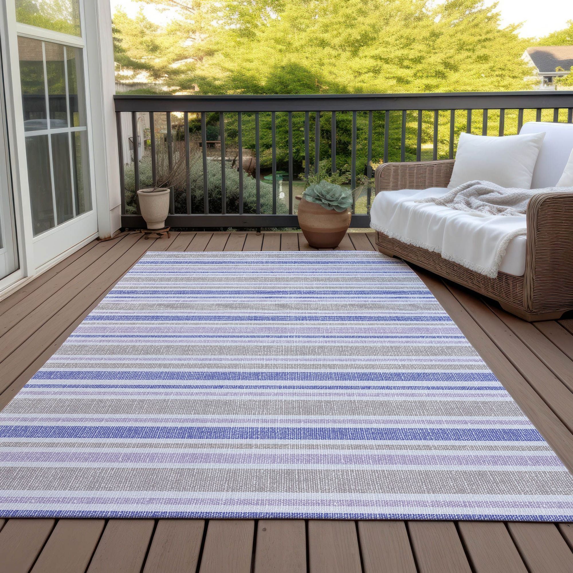 Machine Made ACN531 Navy Blue Rugs 