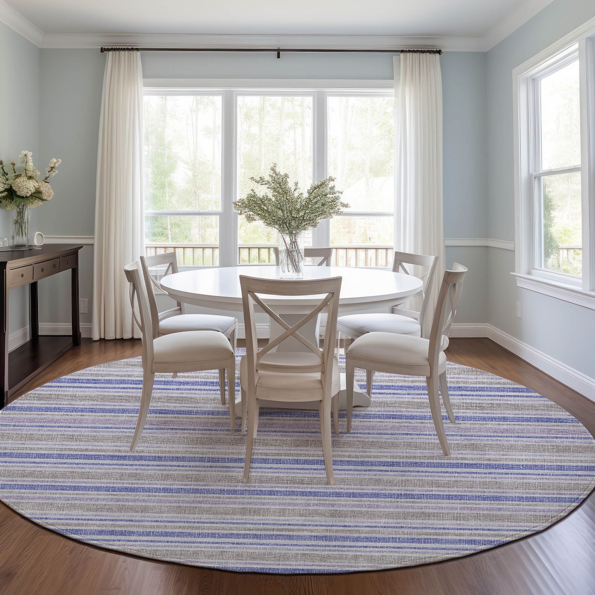 Machine Made ACN531 Navy Blue Rugs 