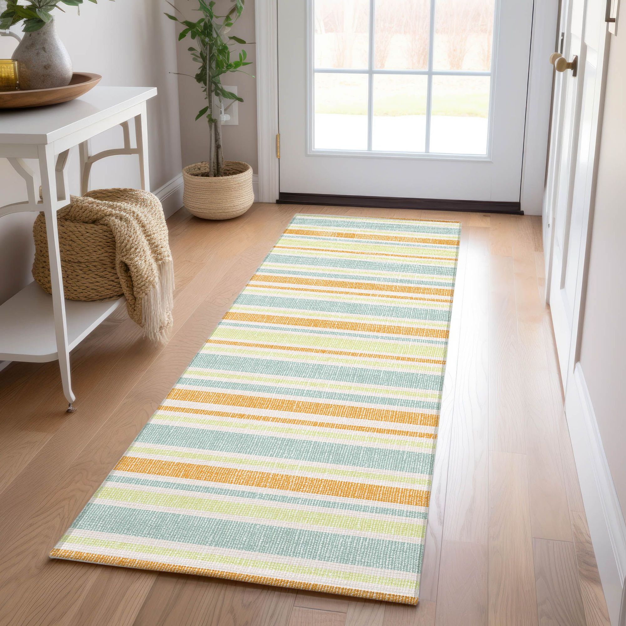 Machine Made ACN531 Orange  Rugs 