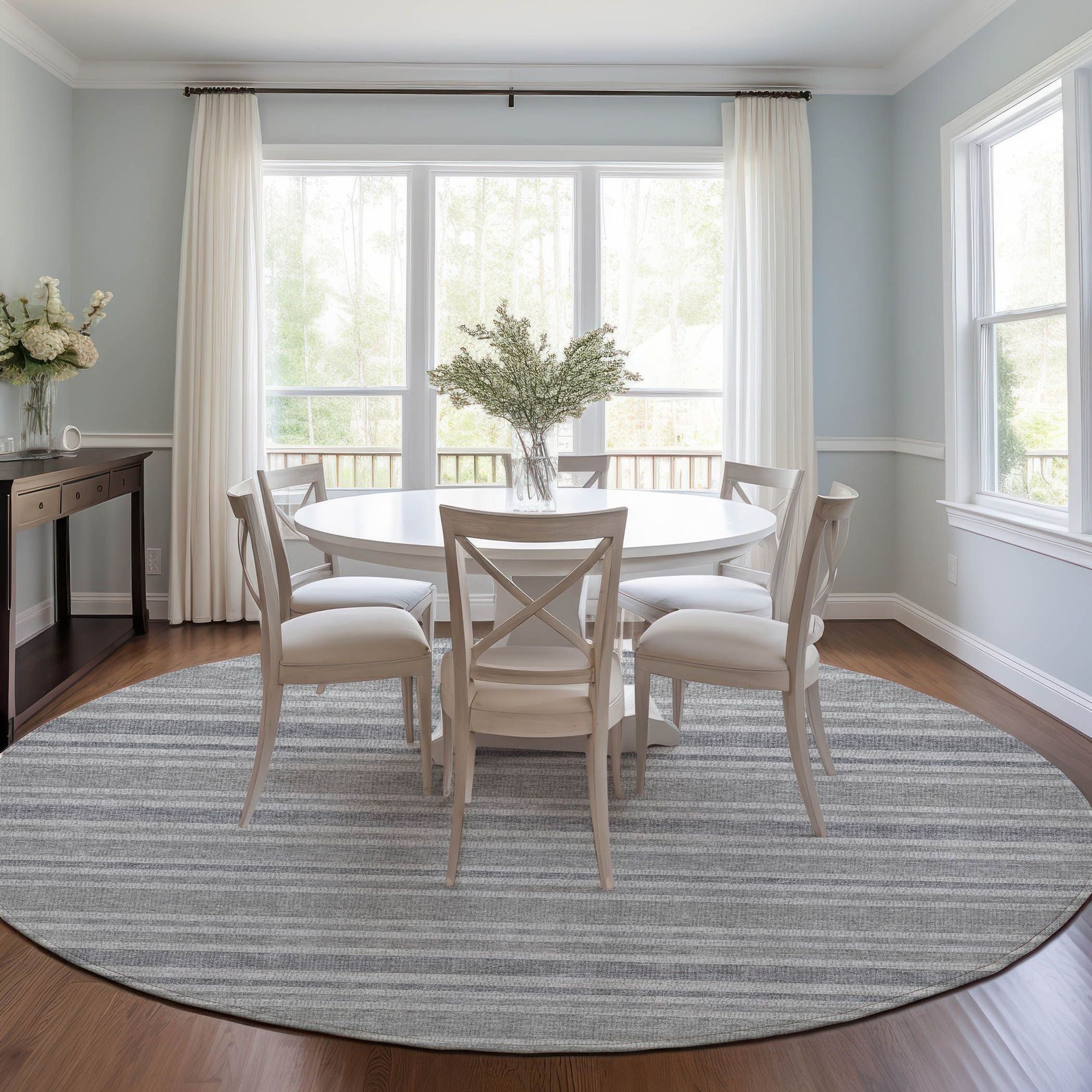 Machine Made ACN531 Silver Gray Rugs 