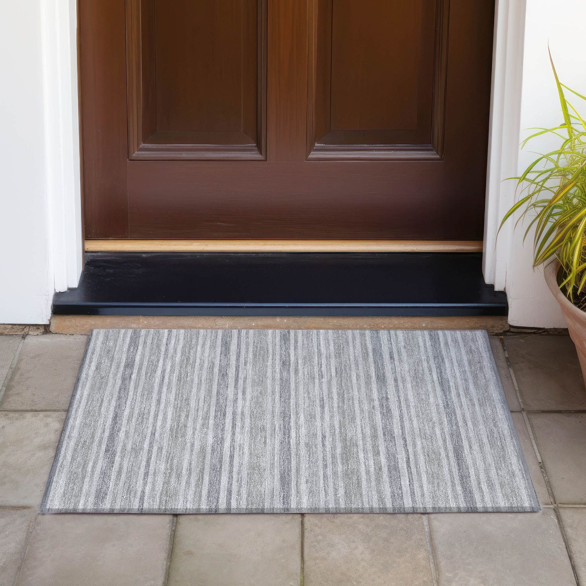 Machine Made ACN531 Silver Gray Rugs 