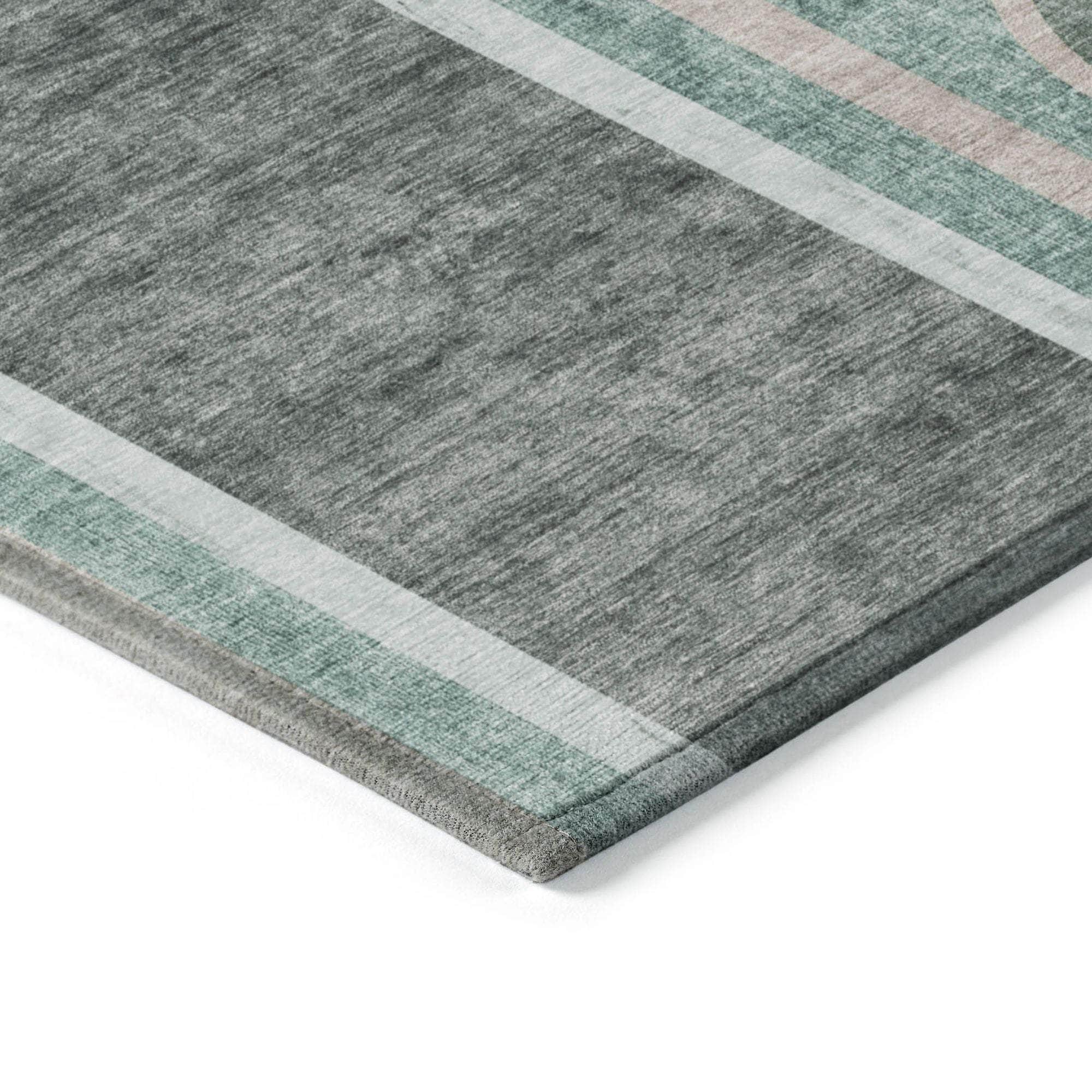 Machine Made ACN532 Emerald Green Rugs 