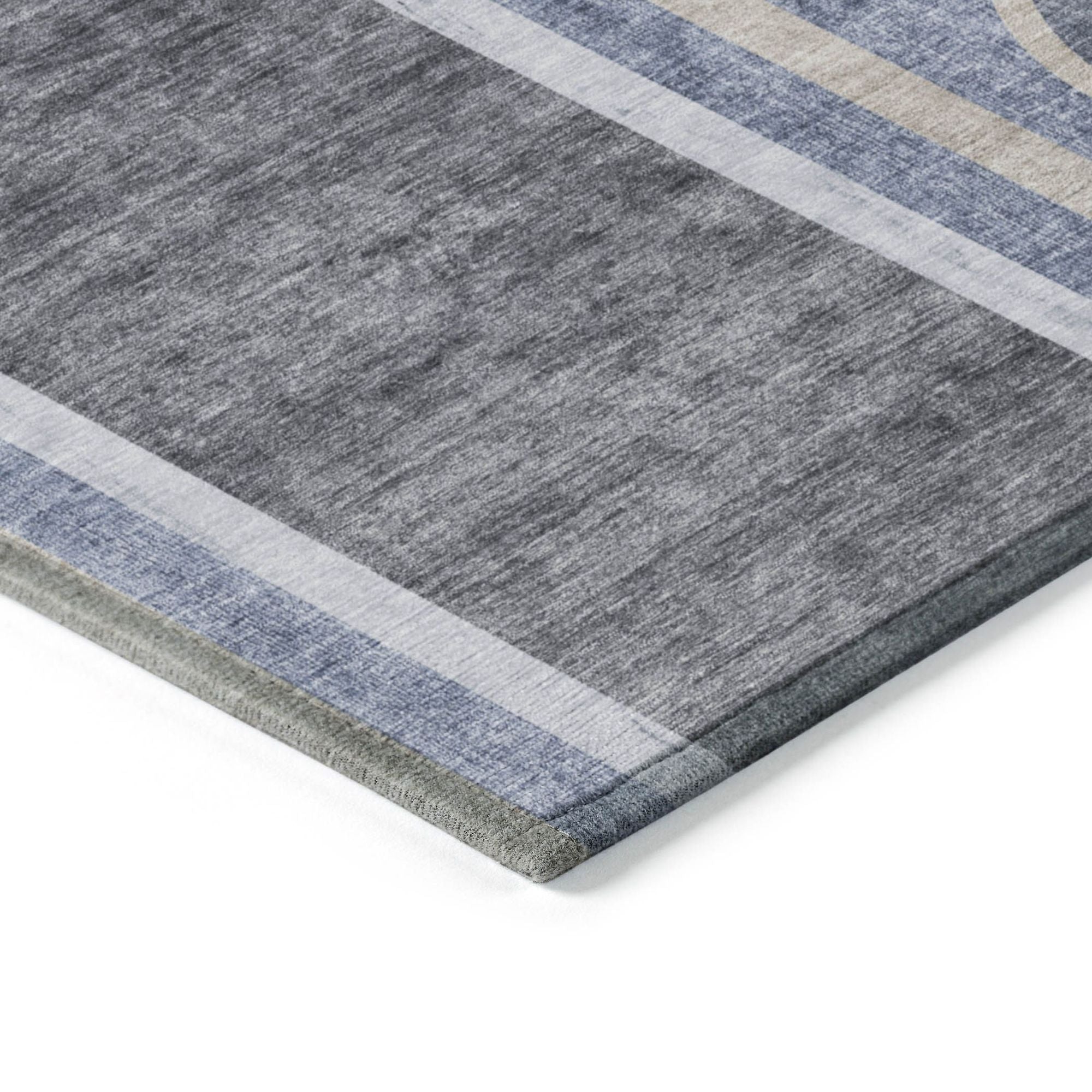 Machine Made ACN532 Navy Blue Rugs 