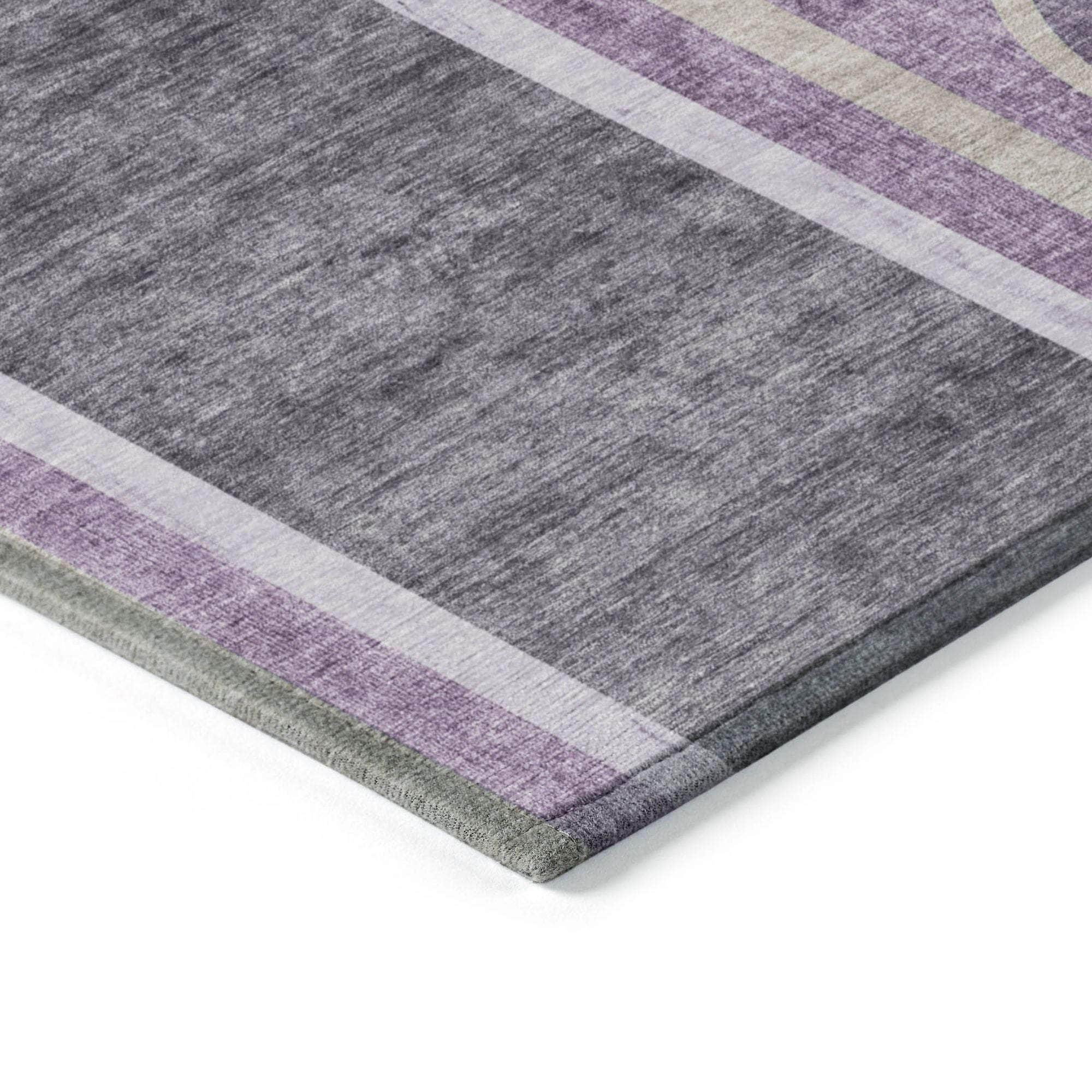 Machine Made ACN532 Purple  Rugs 