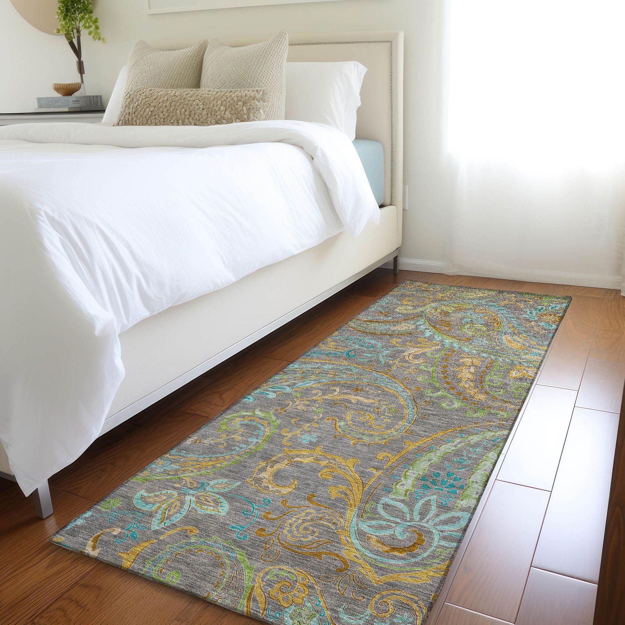 Machine Made ACN533 Taupe Brown Rugs 