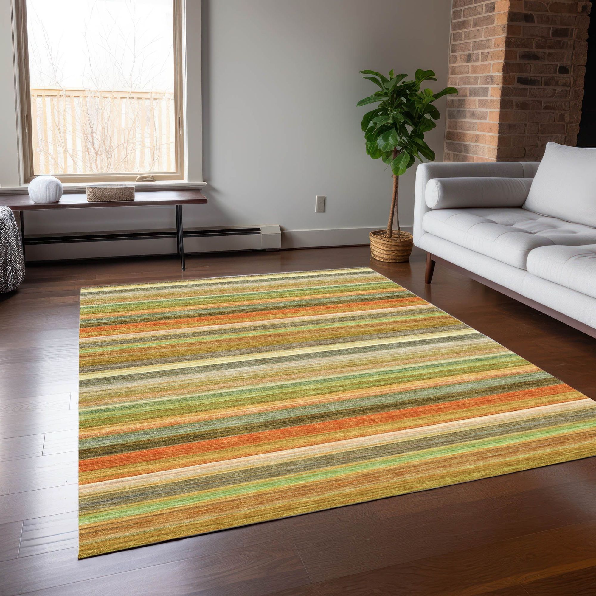 Machine Made ACN535 Aloe Green Rugs 