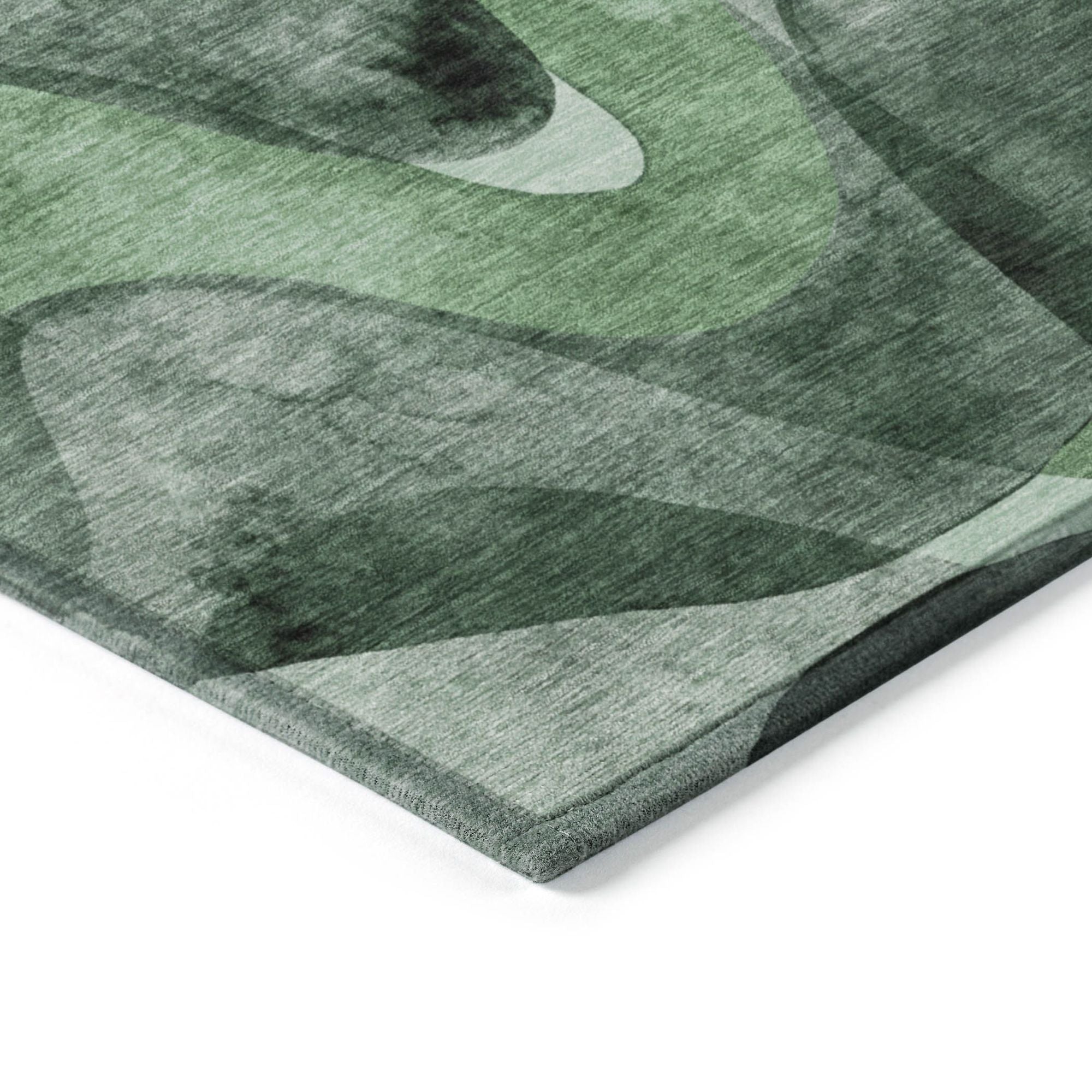 Machine Made ACN536 Fern Green Rugs 
