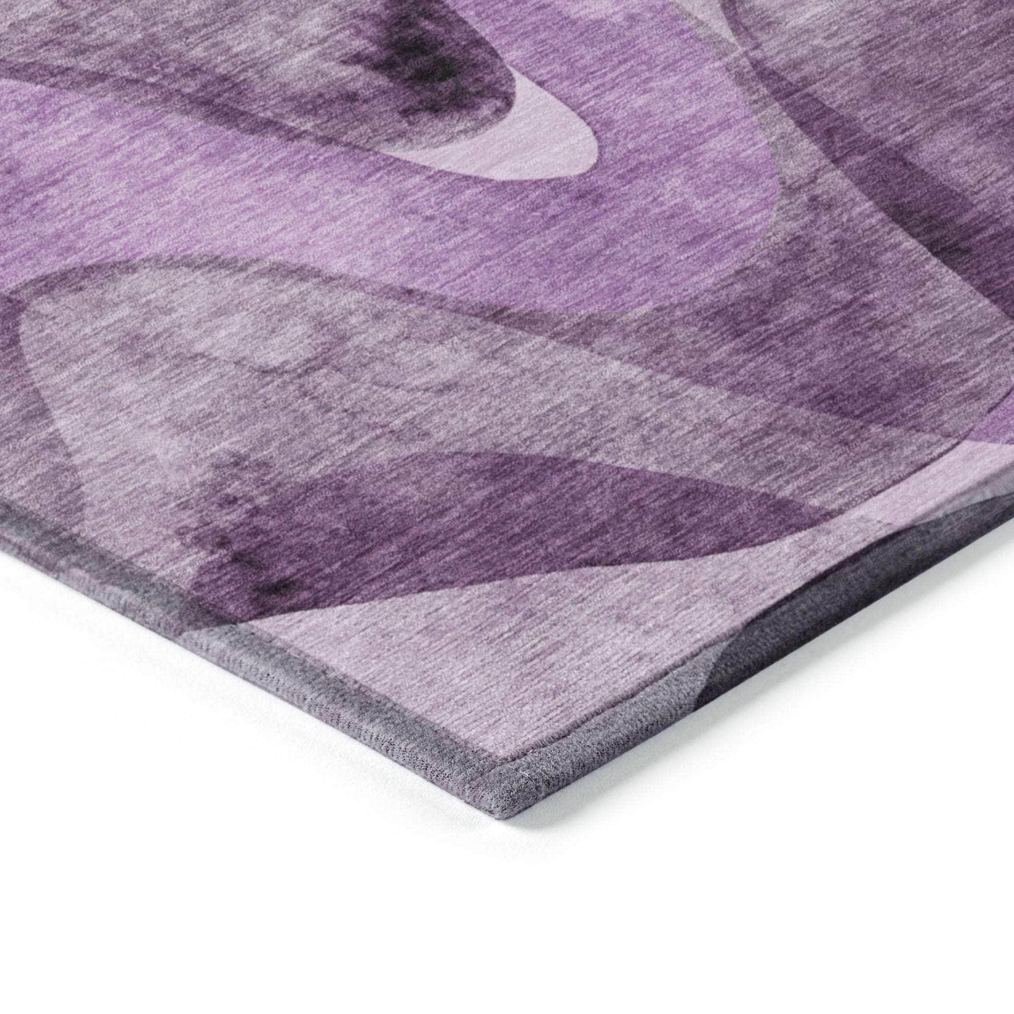 Machine Made ACN536 Purple  Rugs 