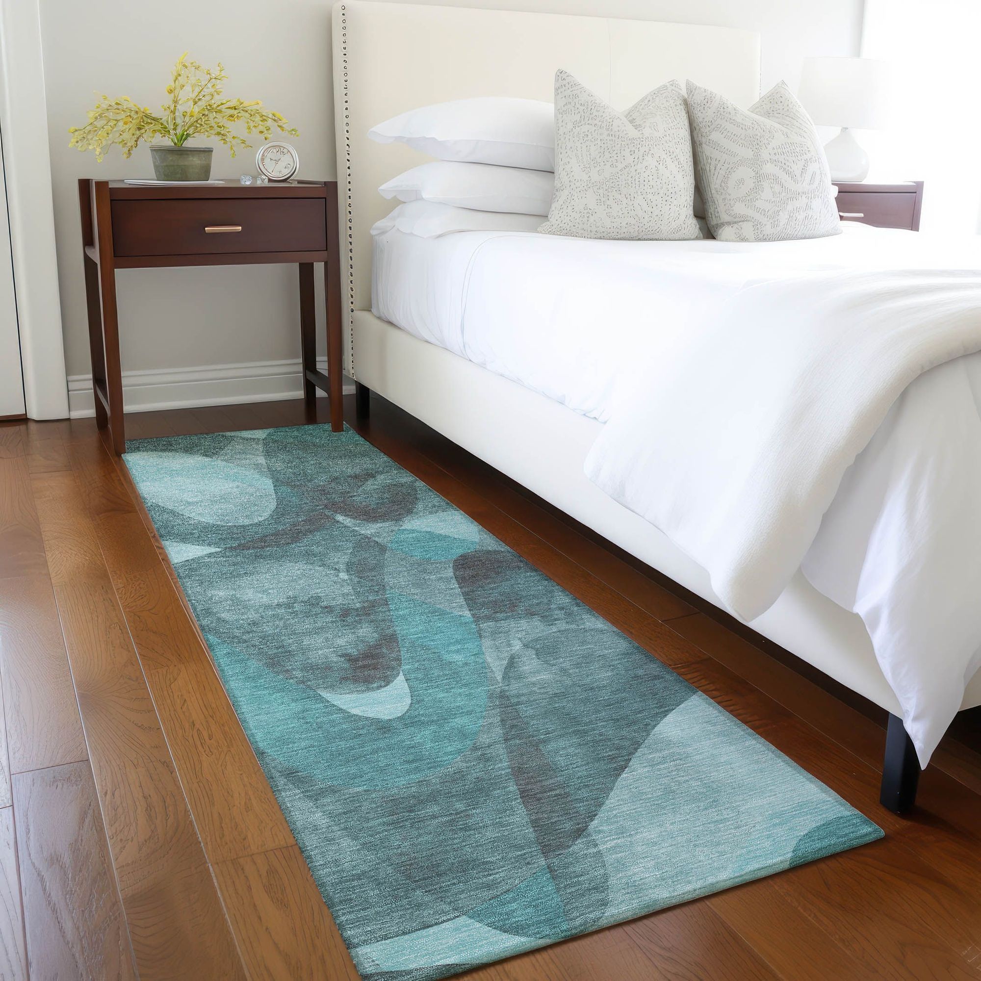 Machine Made ACN536 Teal  Rugs 