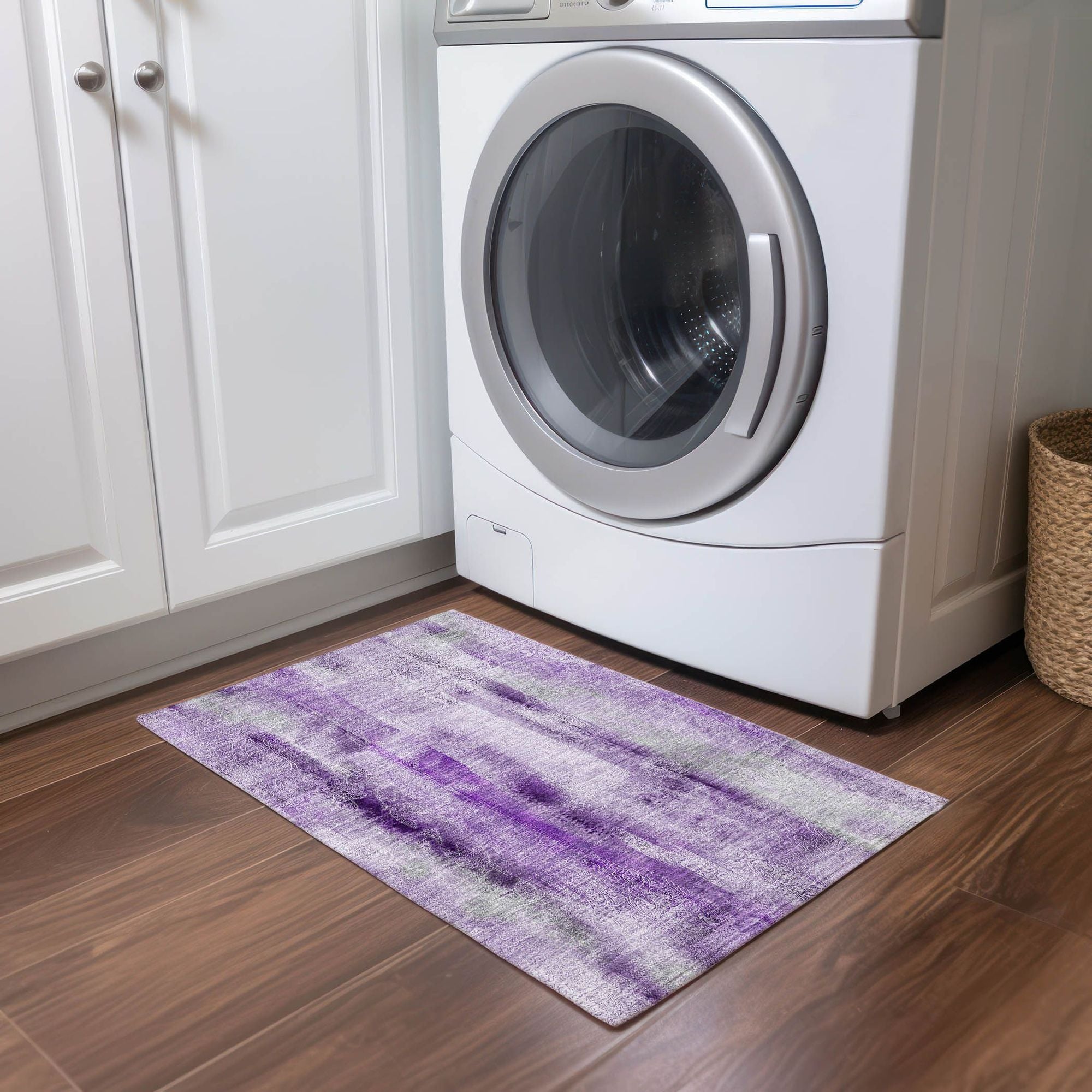 Machine Made ACN537 Purple  Rugs 