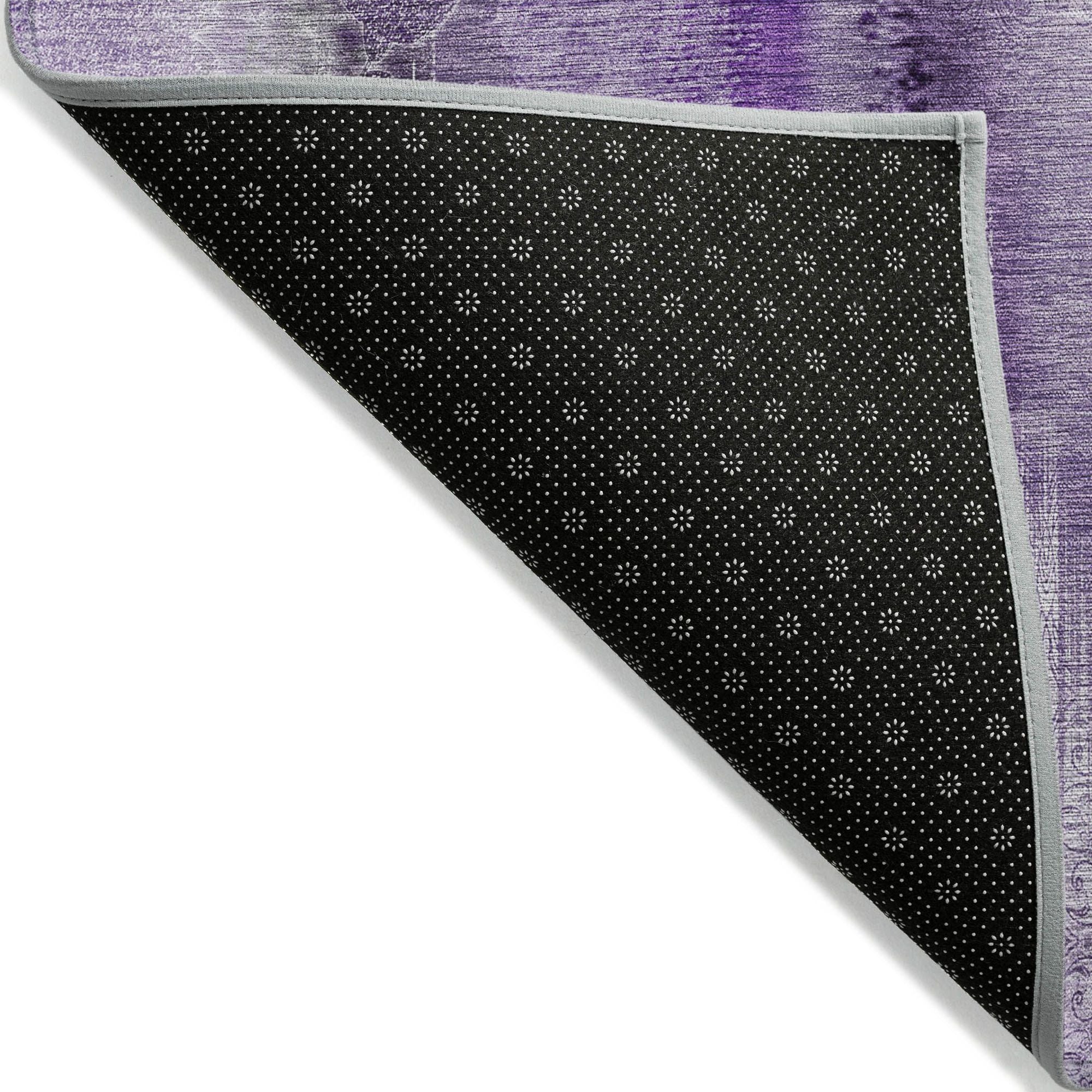 Machine Made ACN537 Purple  Rugs 