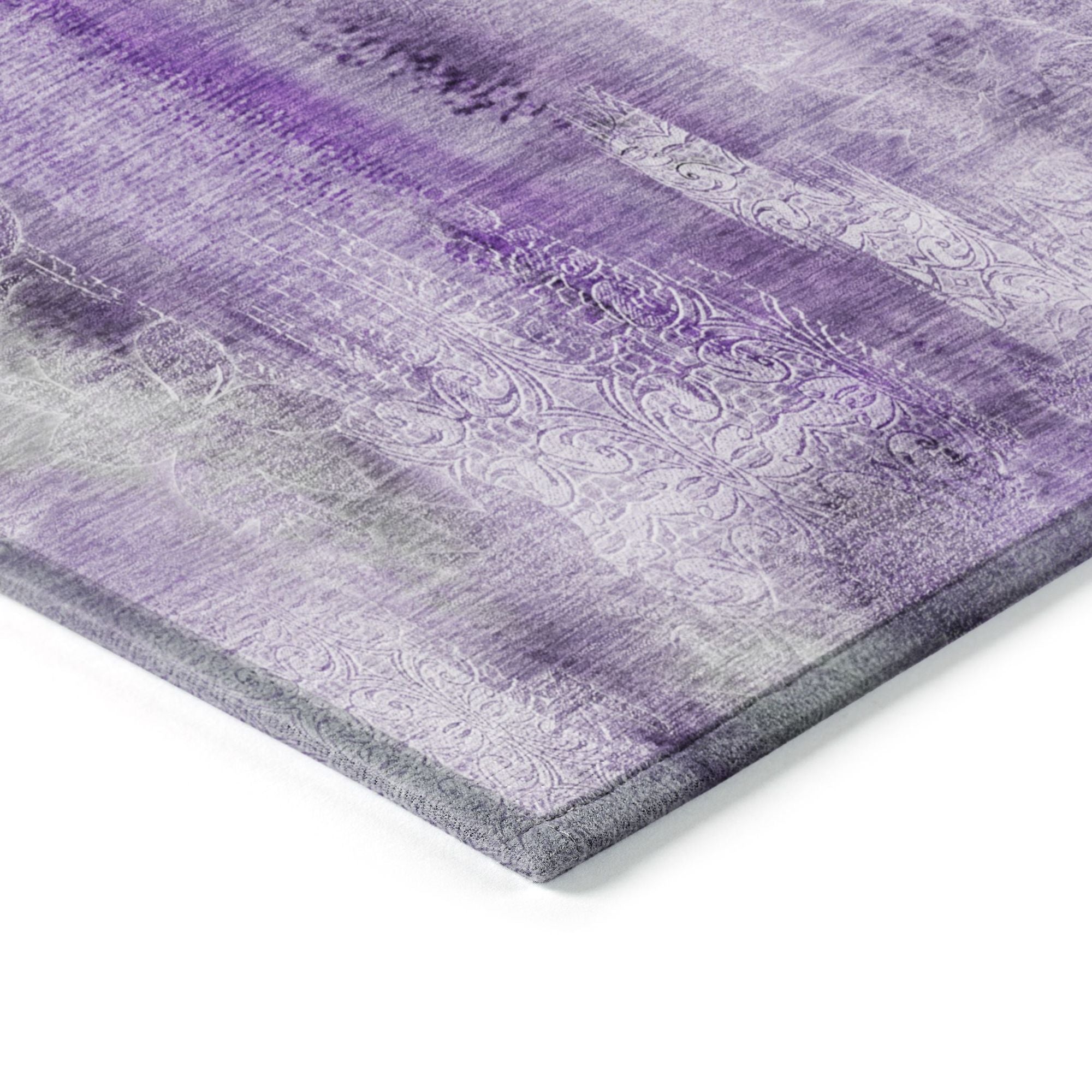 Machine Made ACN537 Purple  Rugs 