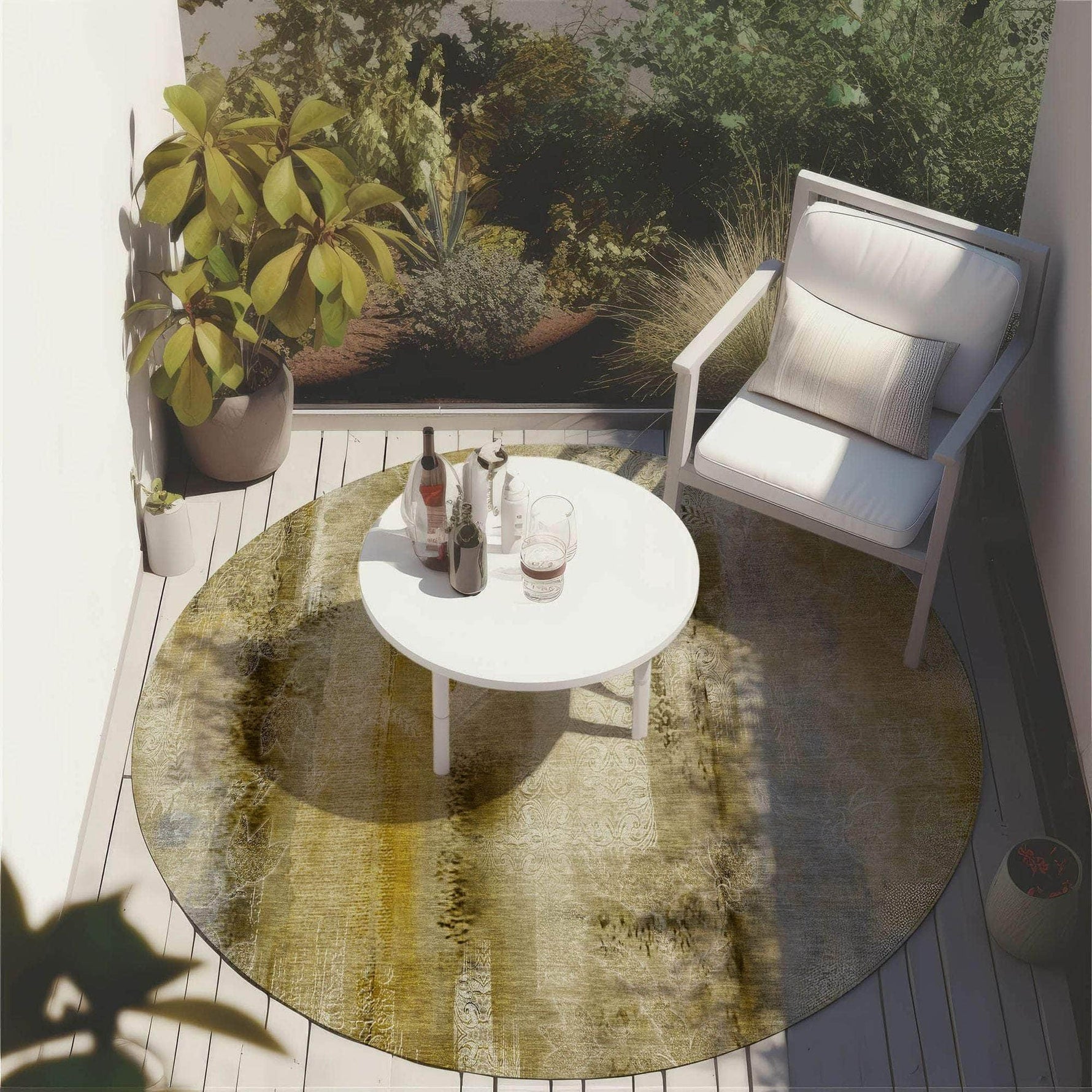 Machine Made ACN537 Taupe Brown Rugs 