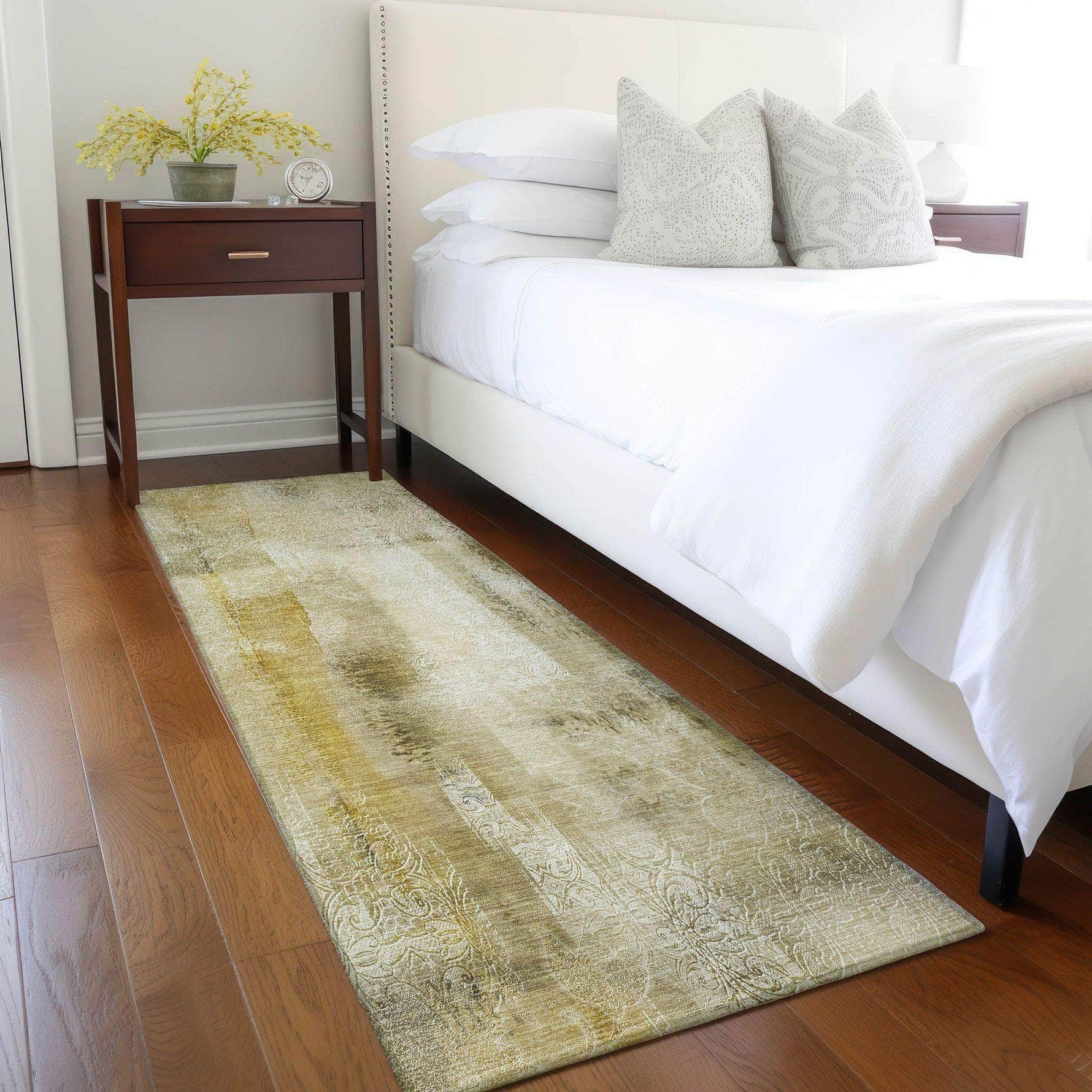 Machine Made ACN537 Taupe Brown Rugs 