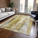Machine Made ACN537 Taupe Brown Rugs 