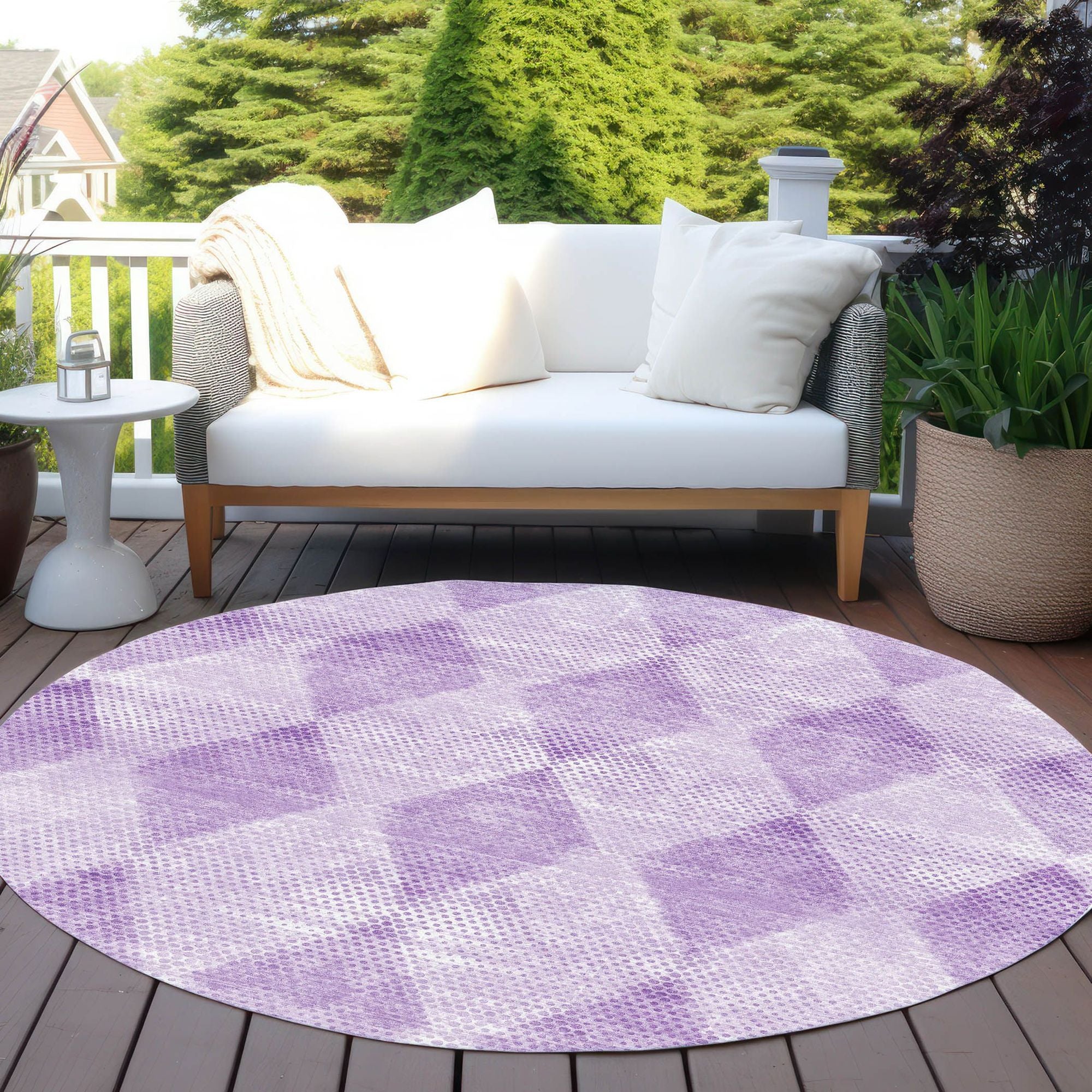 Machine Made ACN539 Lavender Purple Rugs 