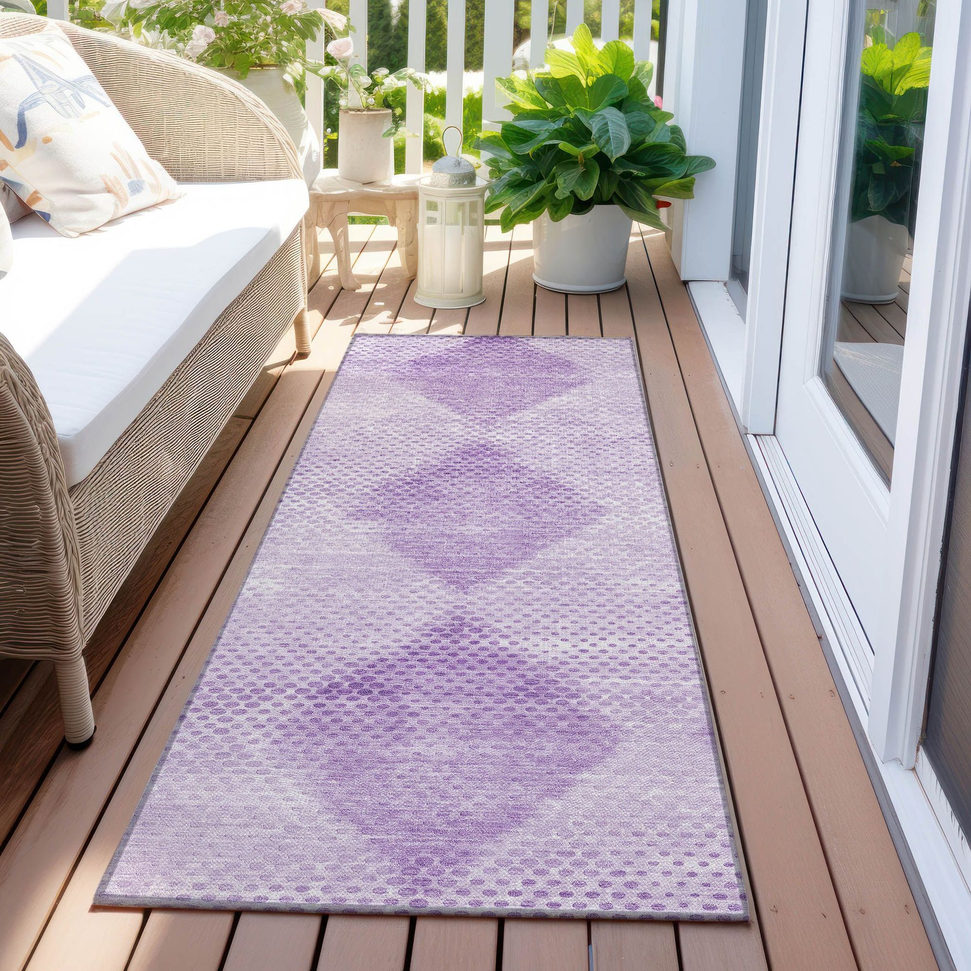 Machine Made ACN539 Lavender Purple Rugs 