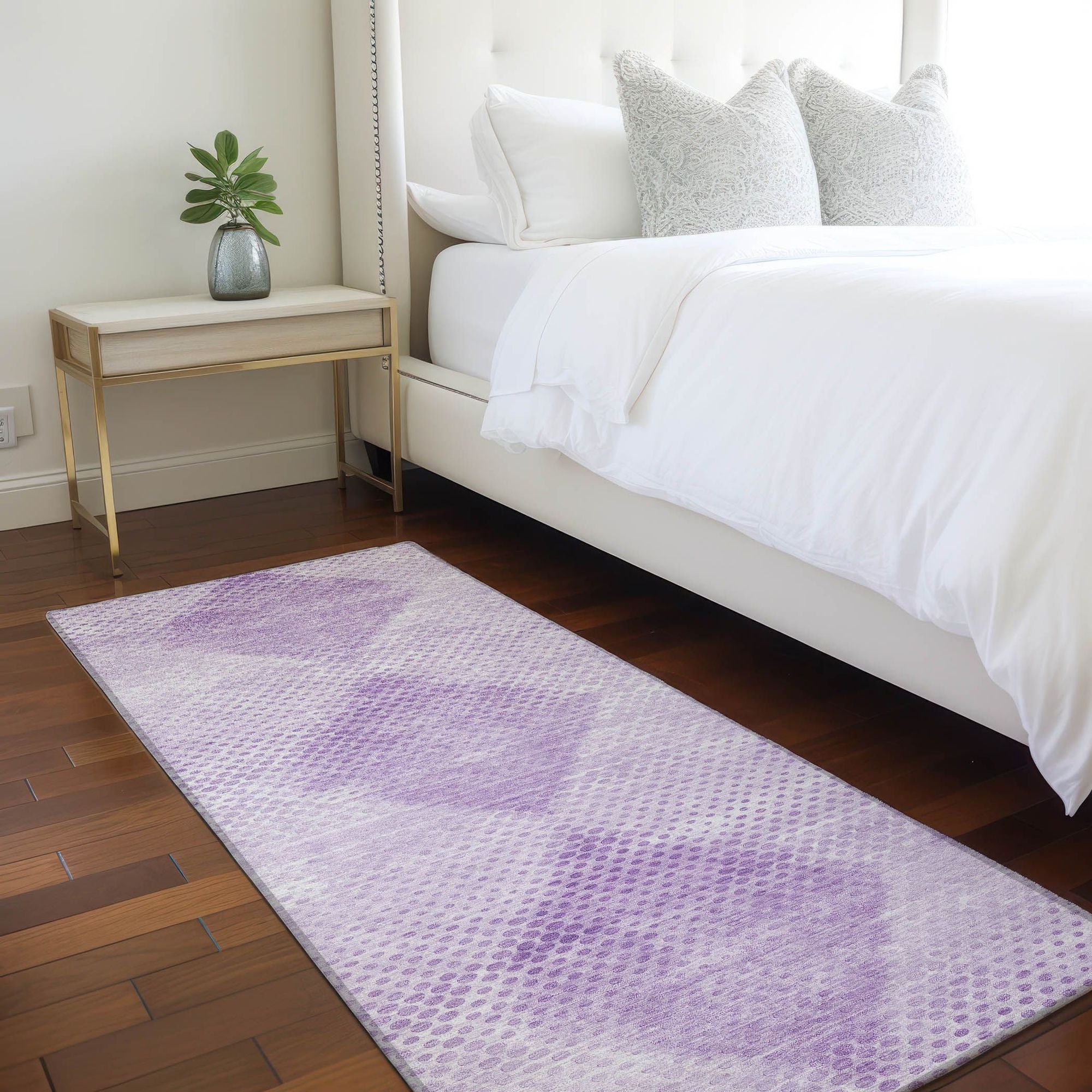 Machine Made ACN539 Lavender Purple Rugs 