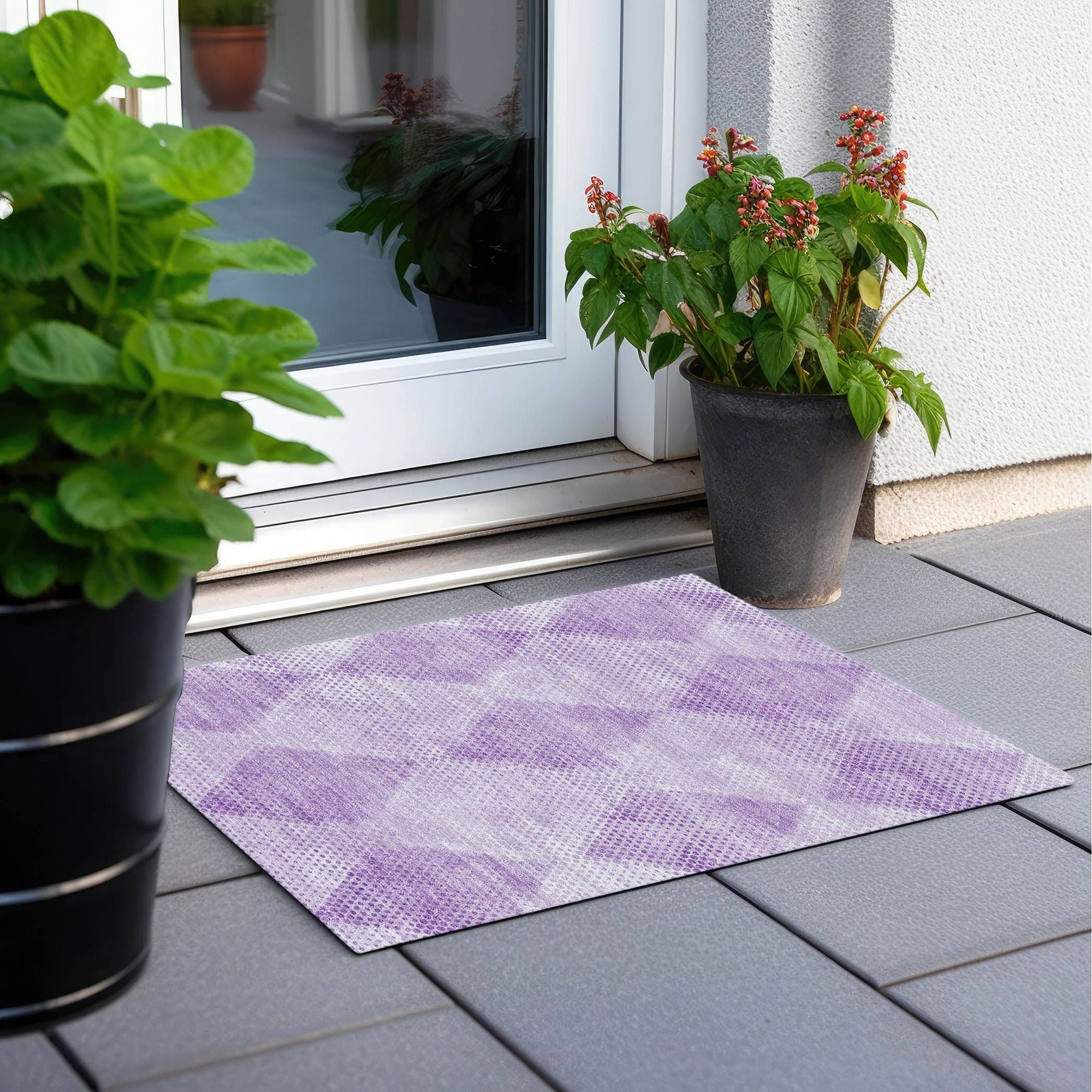 Machine Made ACN539 Lavender Purple Rugs 