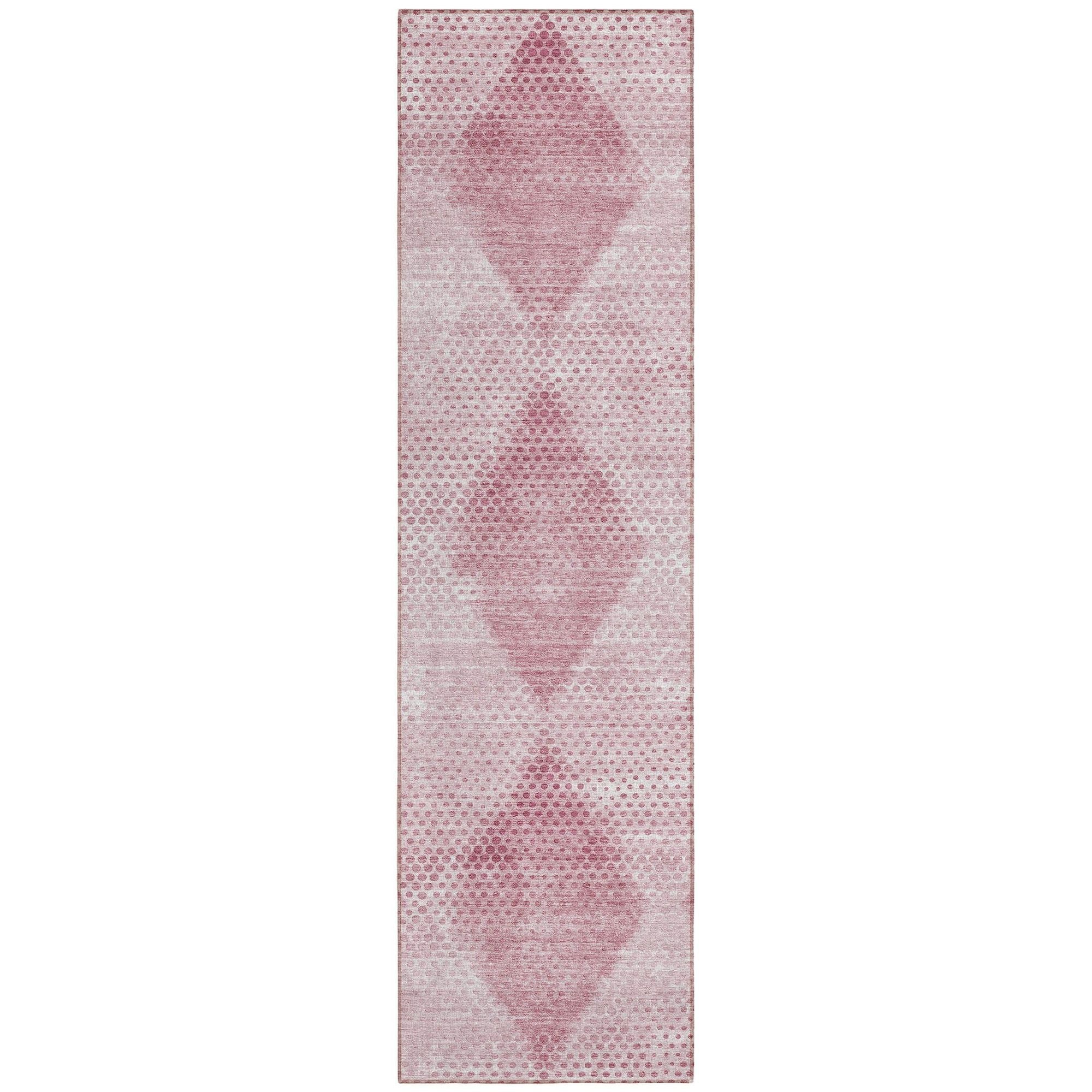 Machine Washable Merlot Red Rug - Indoor / Outdoor - Kids / Pet Friendly Geometric Print Rug