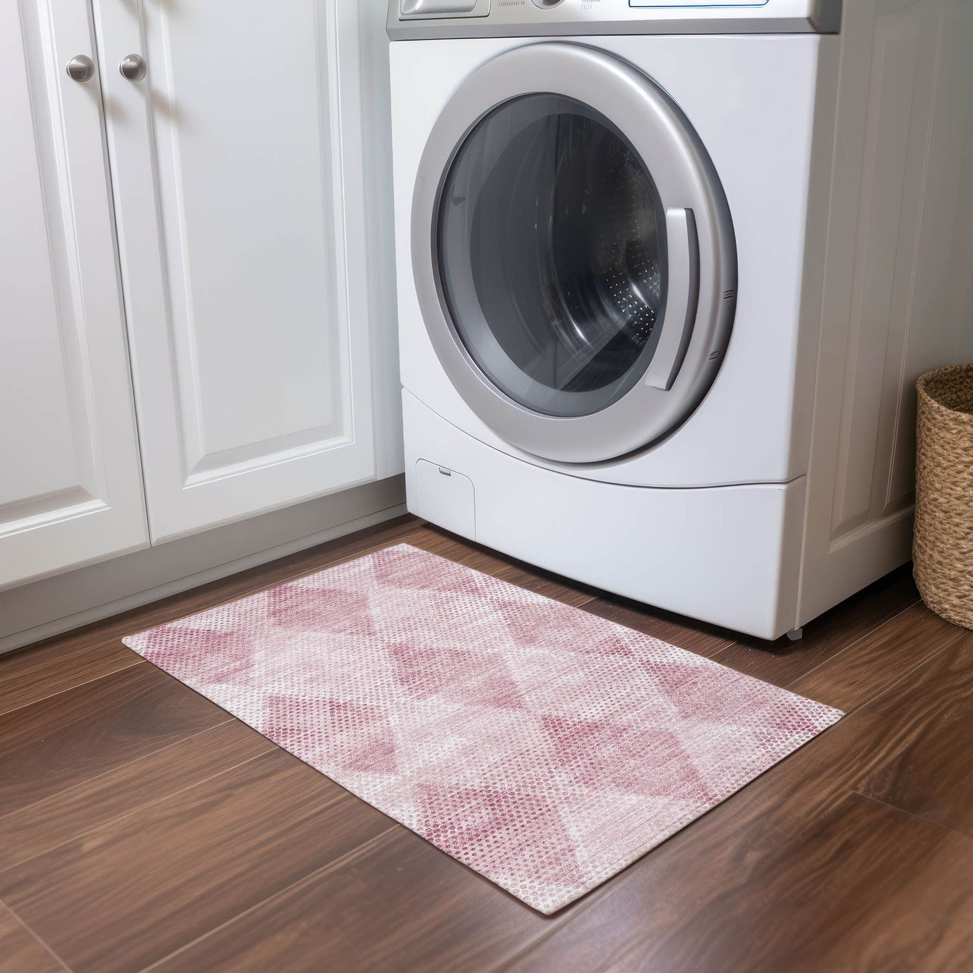 Machine Made ACN539 Merlot Red Rugs 