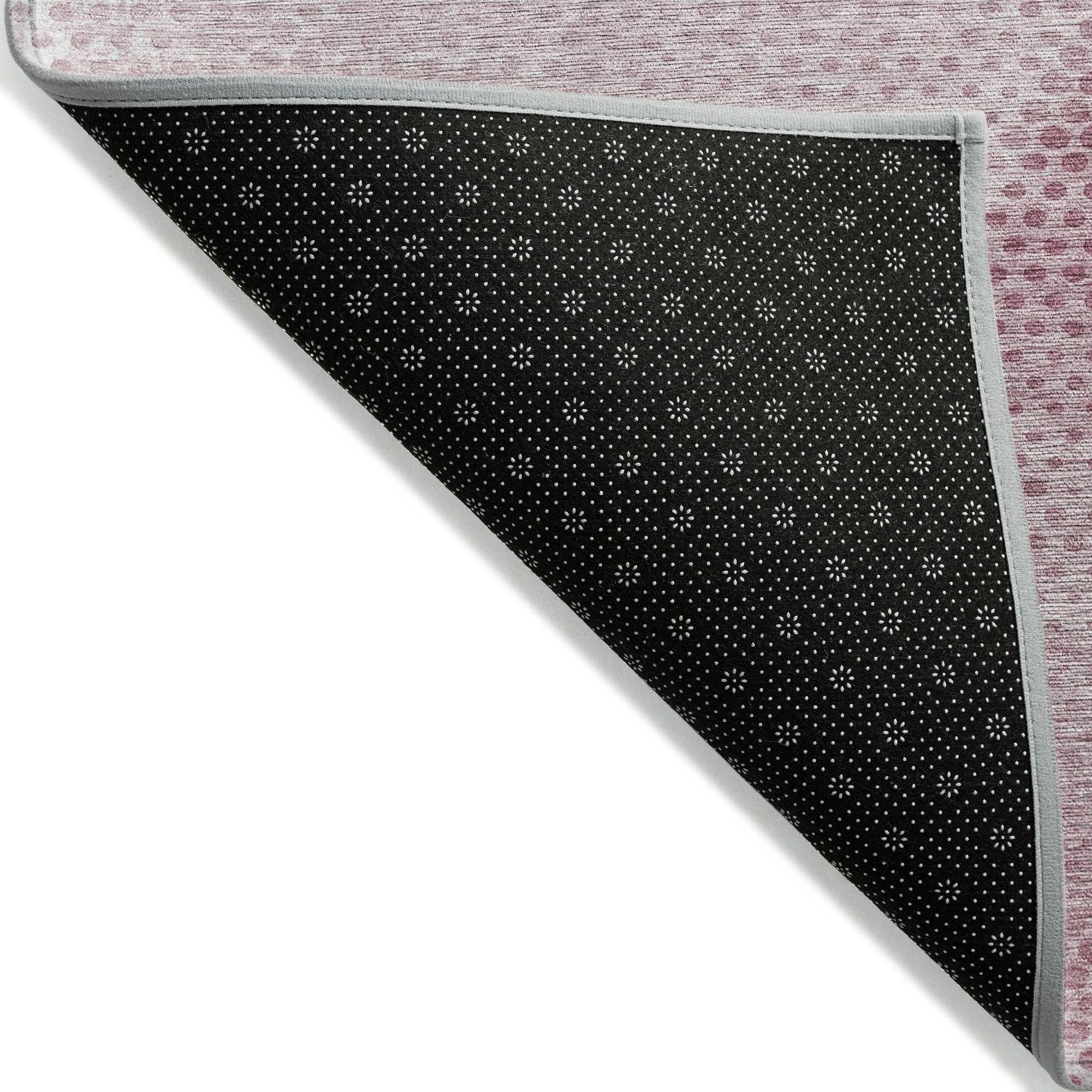 Machine Made ACN539 Merlot Red Rugs 