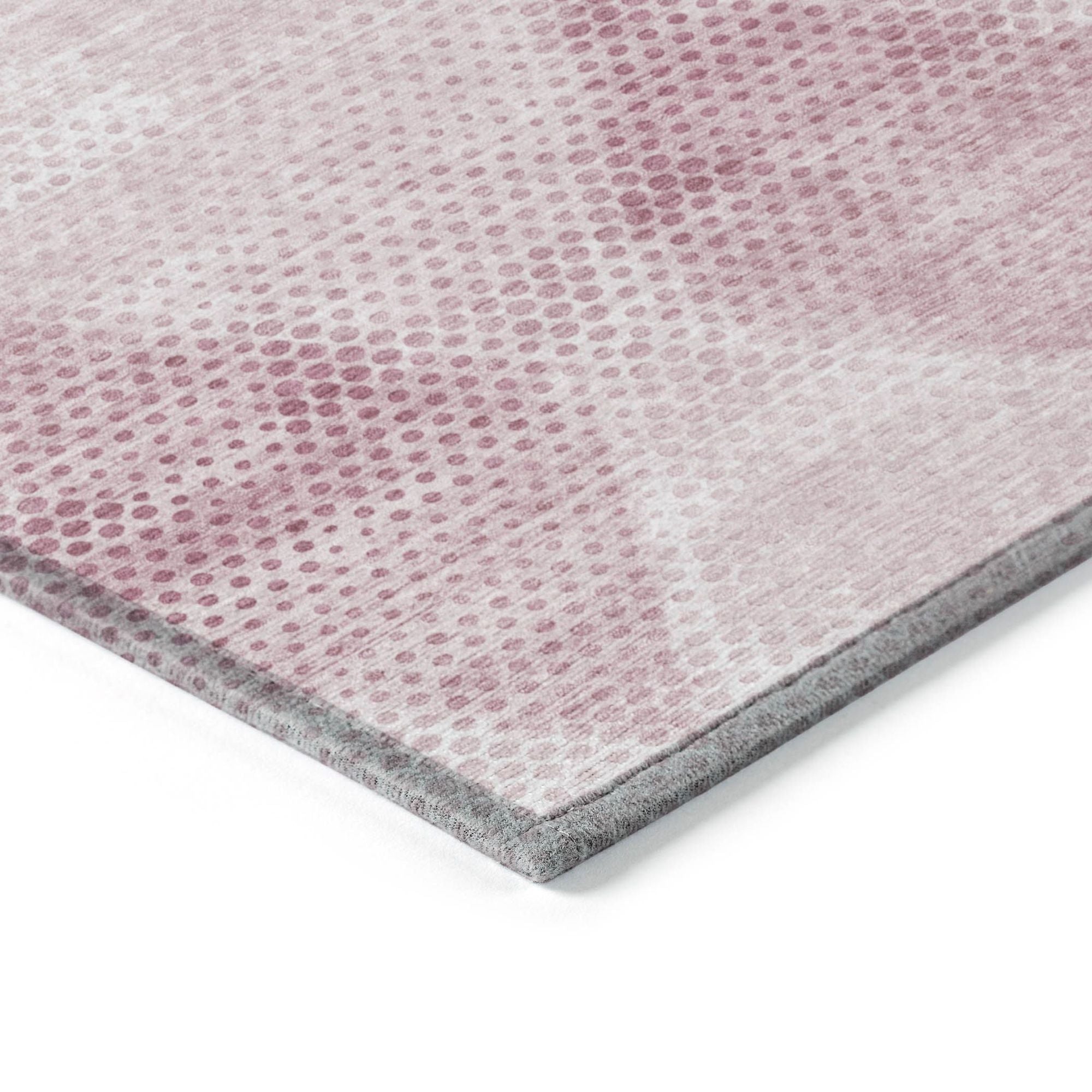 Machine Made ACN539 Merlot Red Rugs 